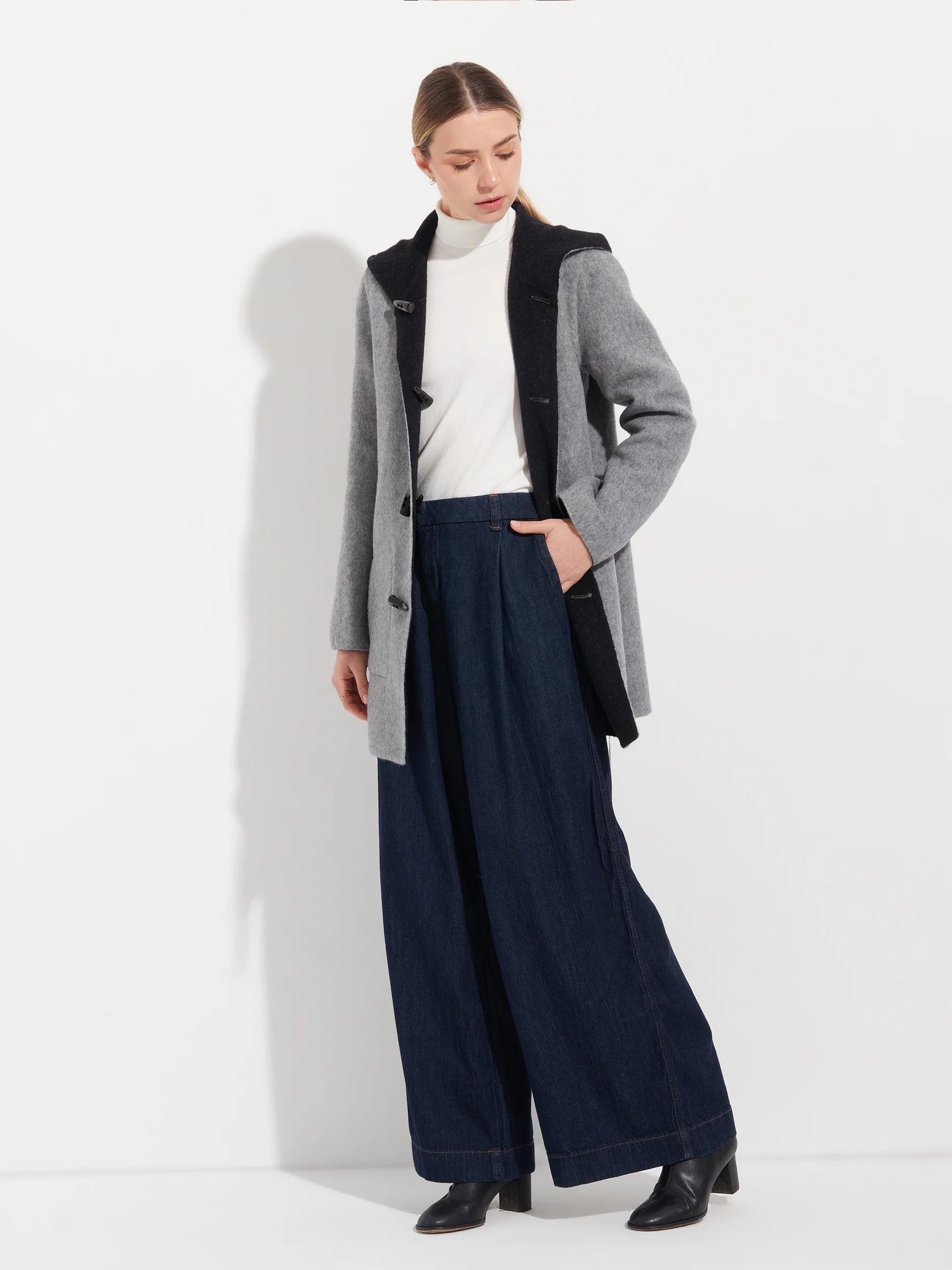 Abrigo Alaia De Baby Alpaca Color Negro - Image 10