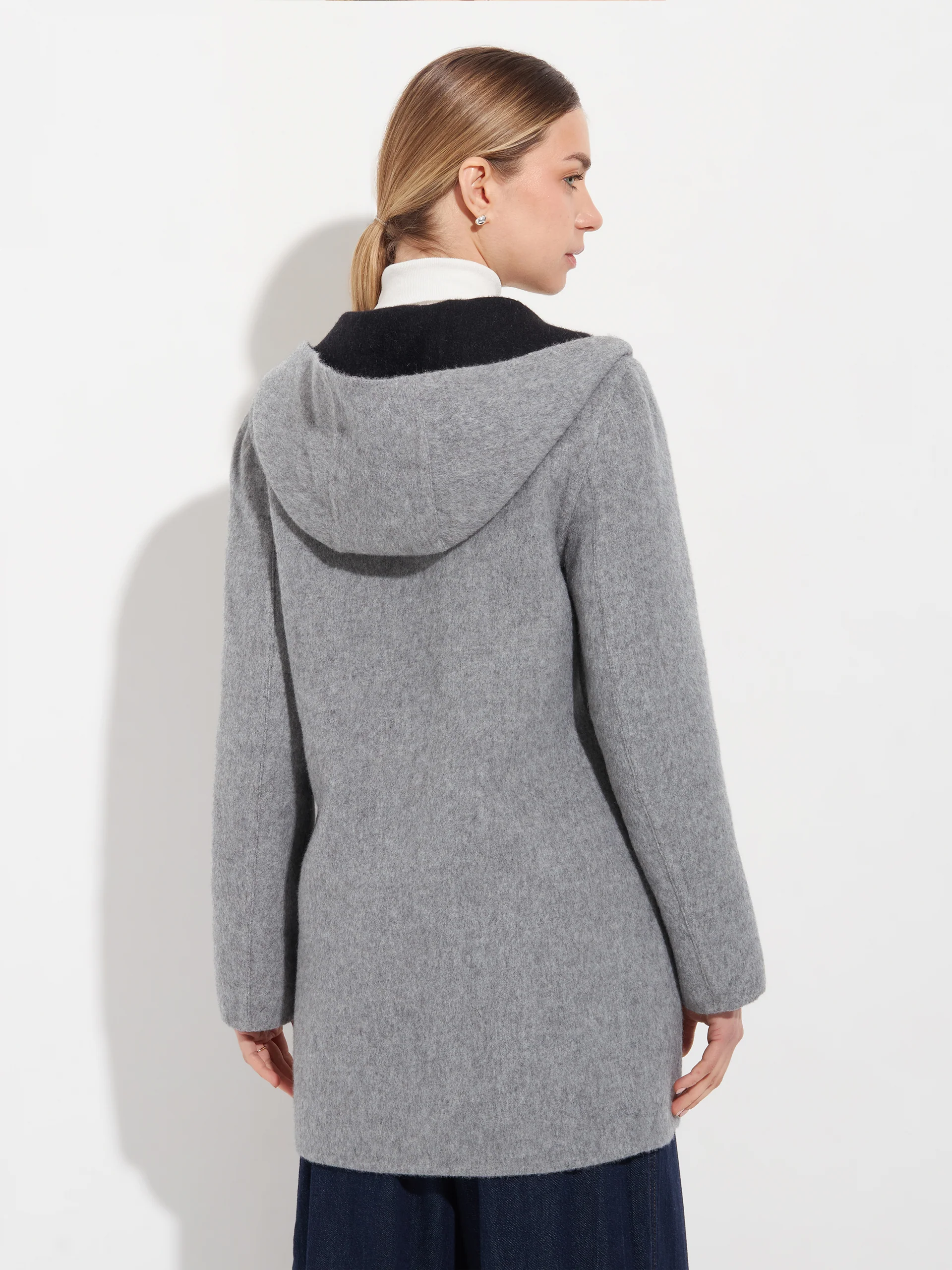 Abrigo Alaia De Baby Alpaca Color Negro - Image 9