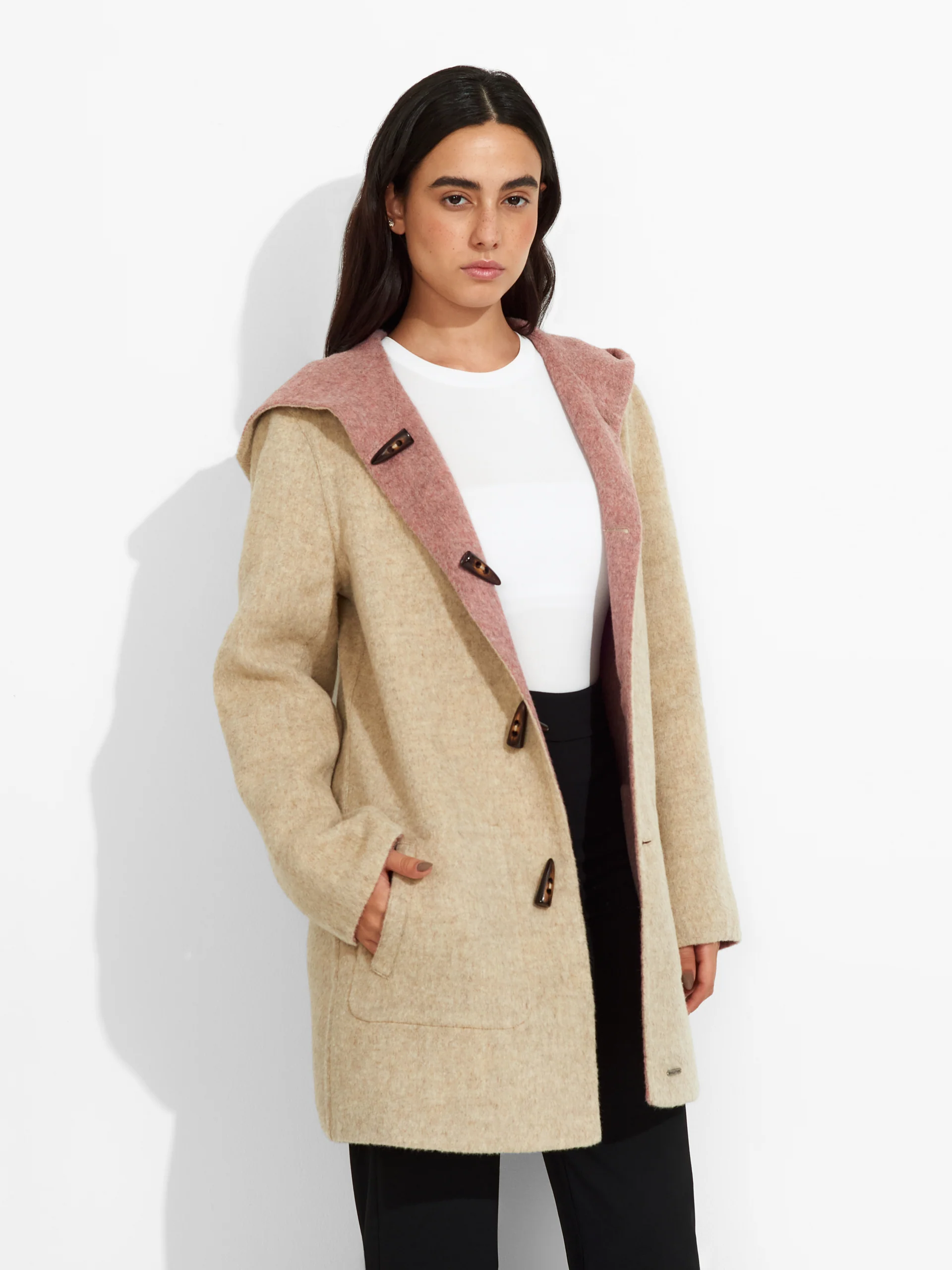 Abrigo Alaia De Baby Alpaca Color Rosado - Image 8