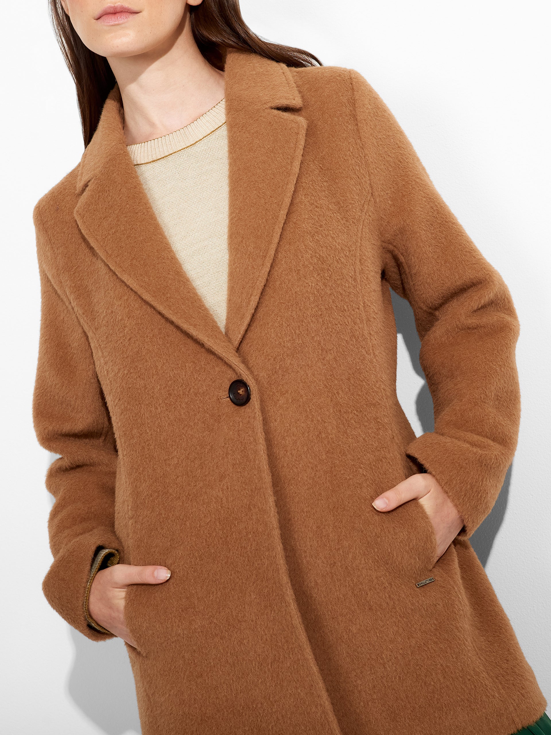 Abrigo Zaza De Alpaca Color Camel - Image 5