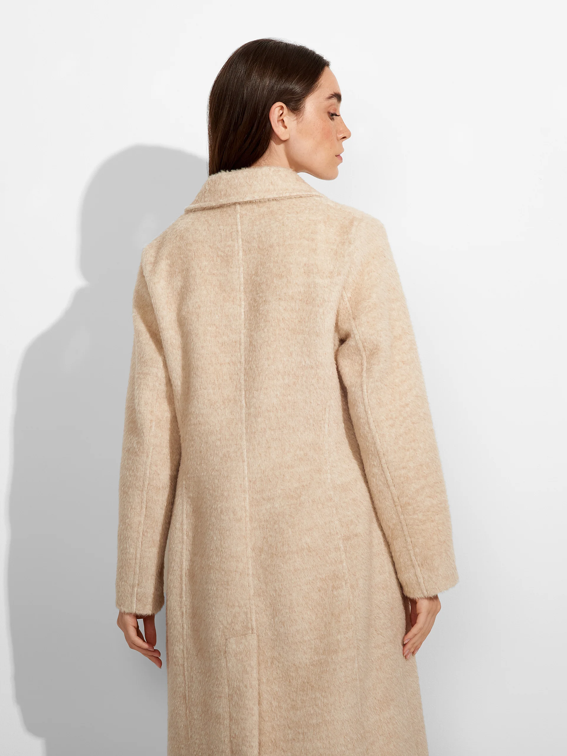 Abrigo Zen De Lana Color Beige - Image 3