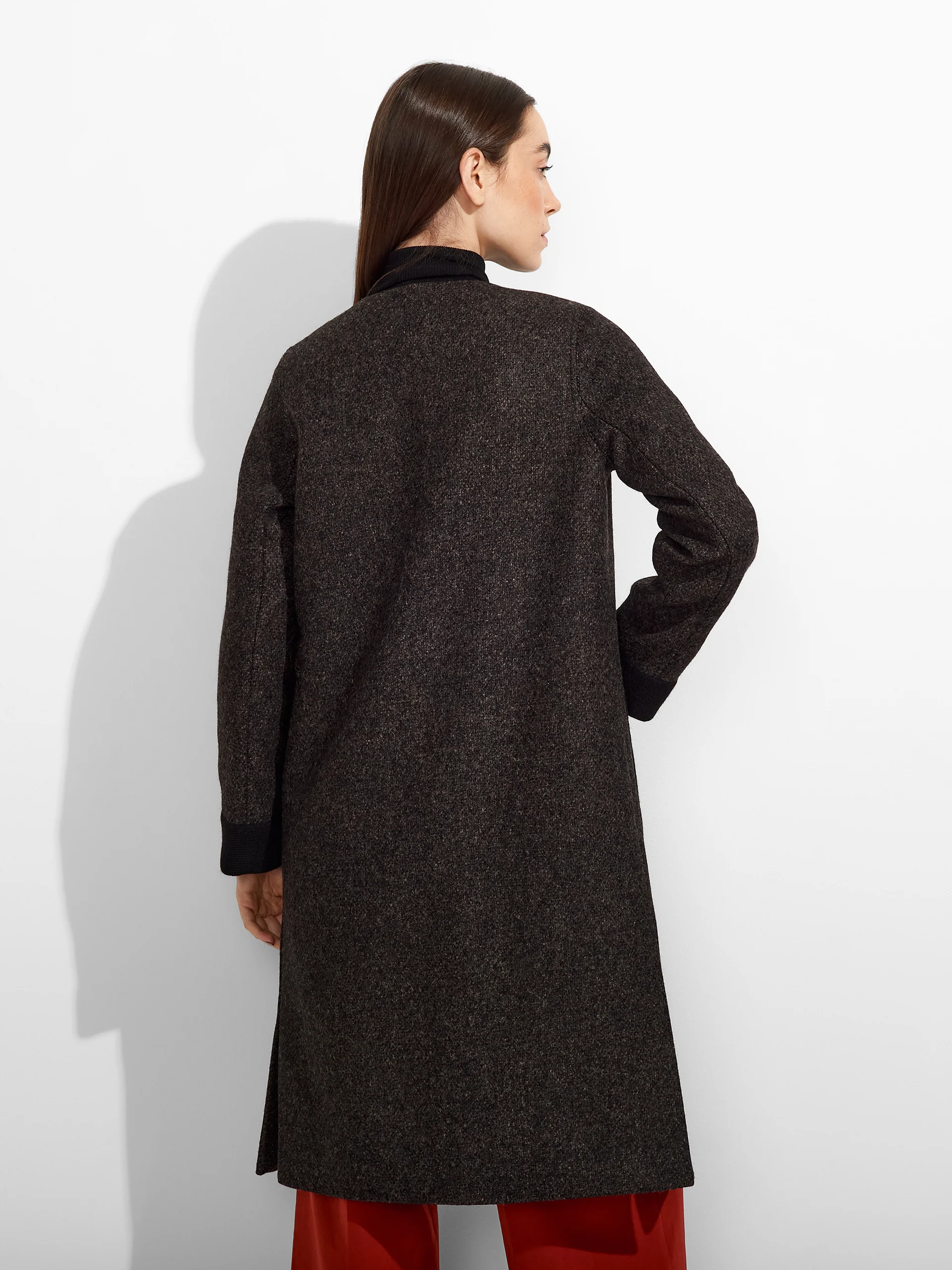 Abrigo Zeyad De Lana Y Baby Alpaca Color Marrón - Image 3