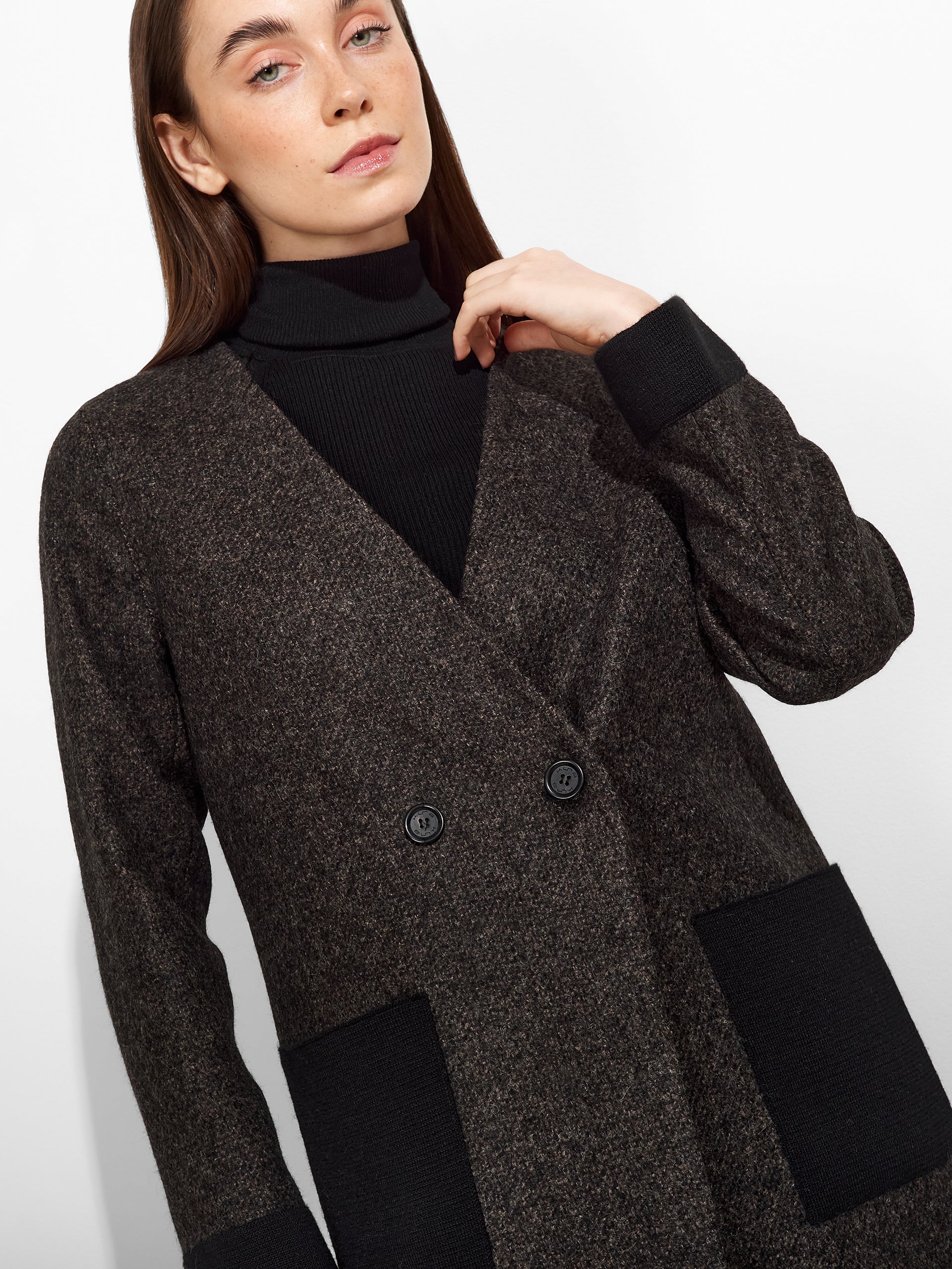 Abrigo Zeyad De Lana Y Baby Alpaca Color Marrón - Image 5