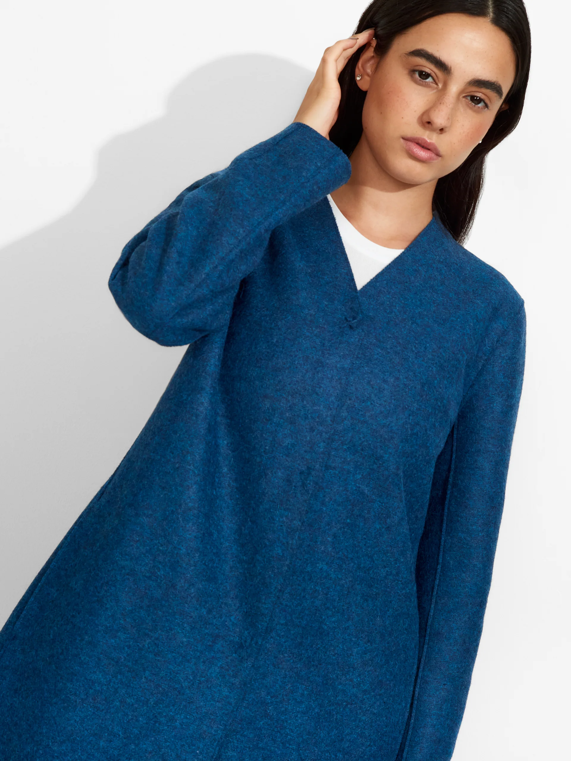 Abrigo Zumi De Alpaca Color Azul - Image 5