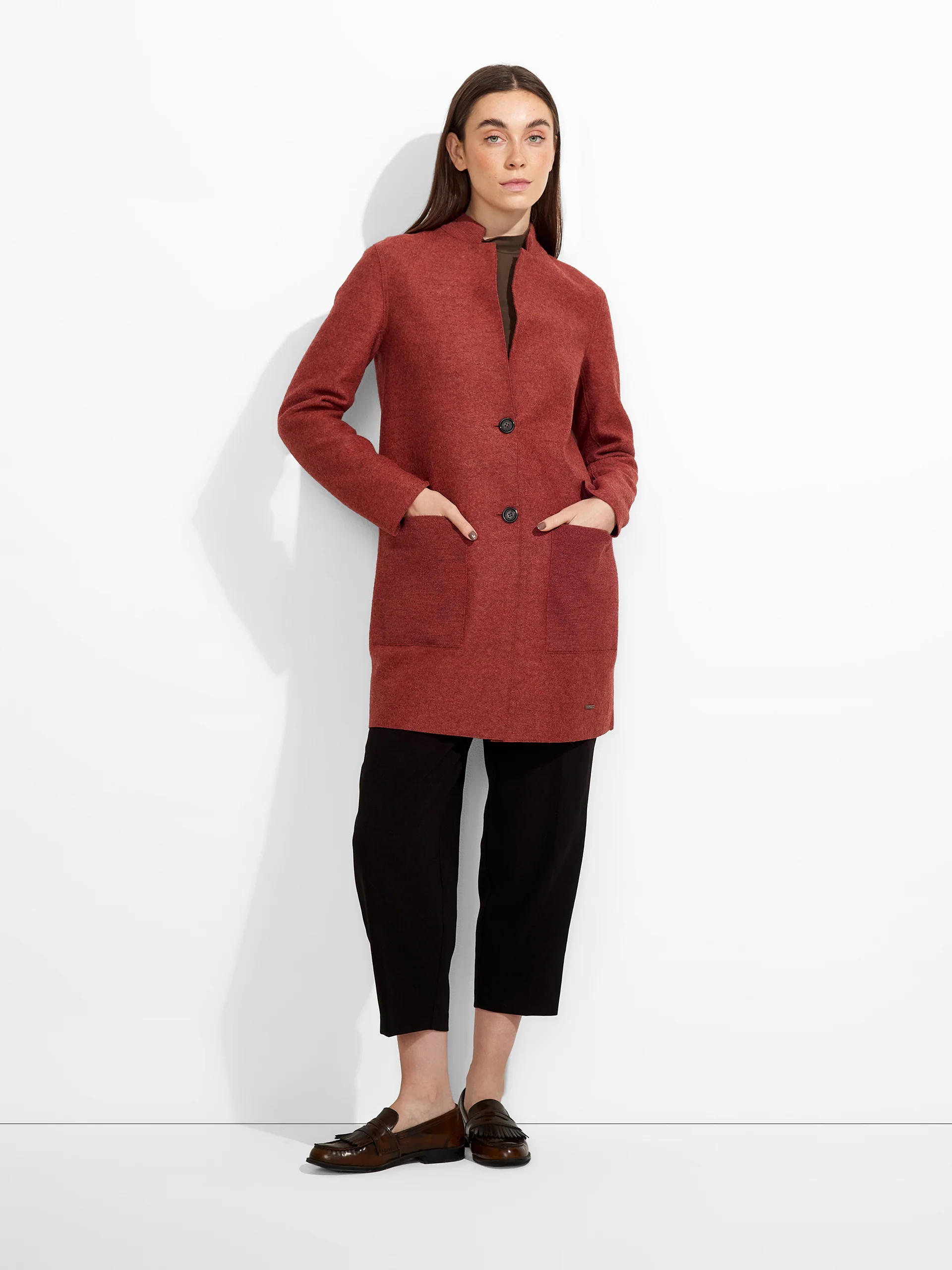 Abrigo Zybil De Alpaca Color Rojo - Image 4