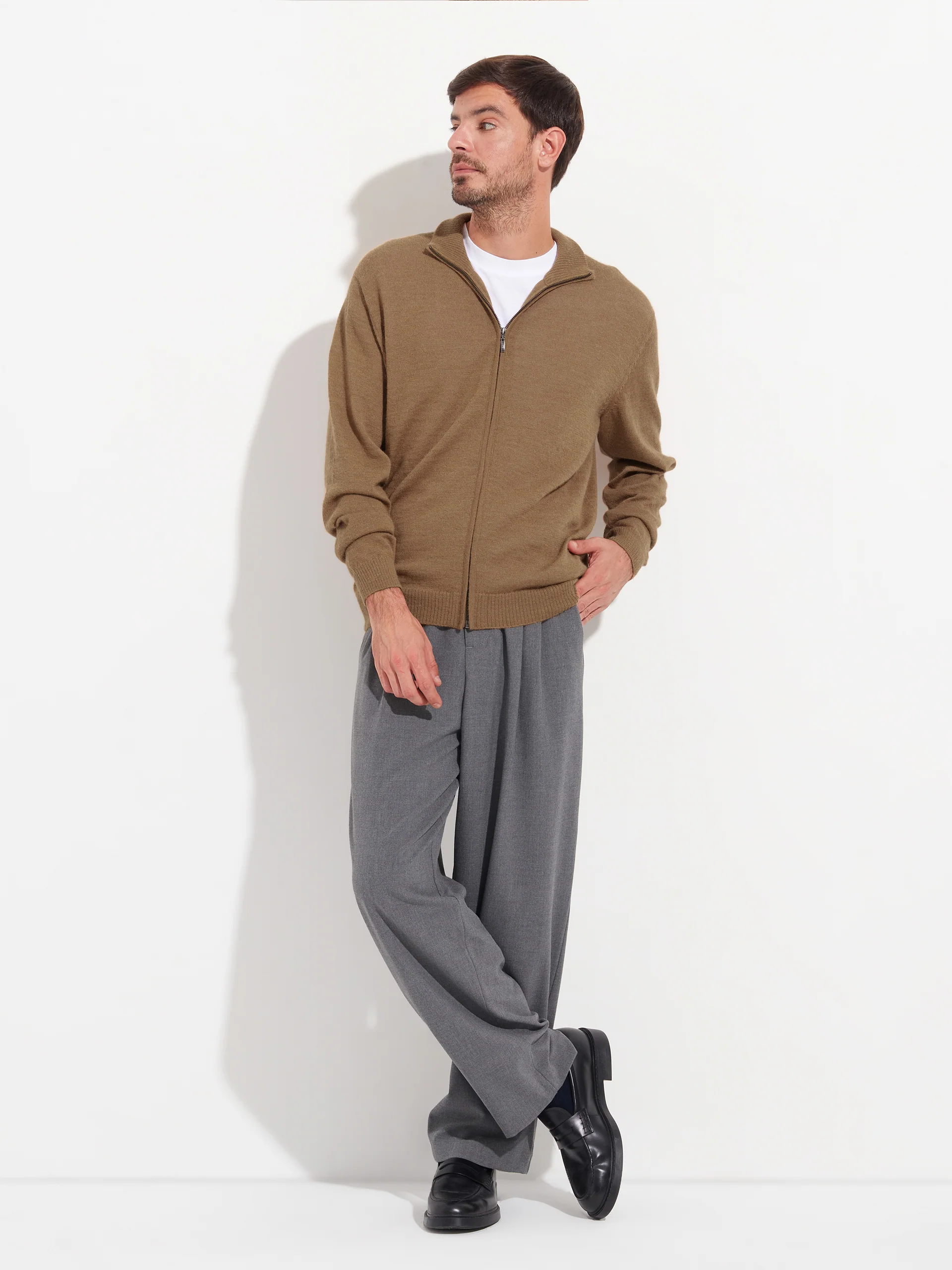 Cárdigan Andreas De Baby Alpaca Color Beige - Image 4