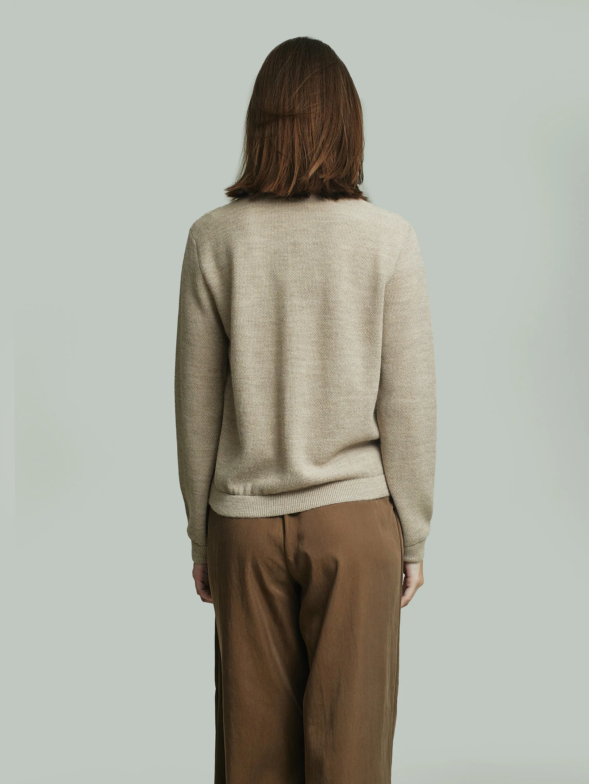 Cárdigan Yanina De Baby Alpaca Color Beige - Image 3