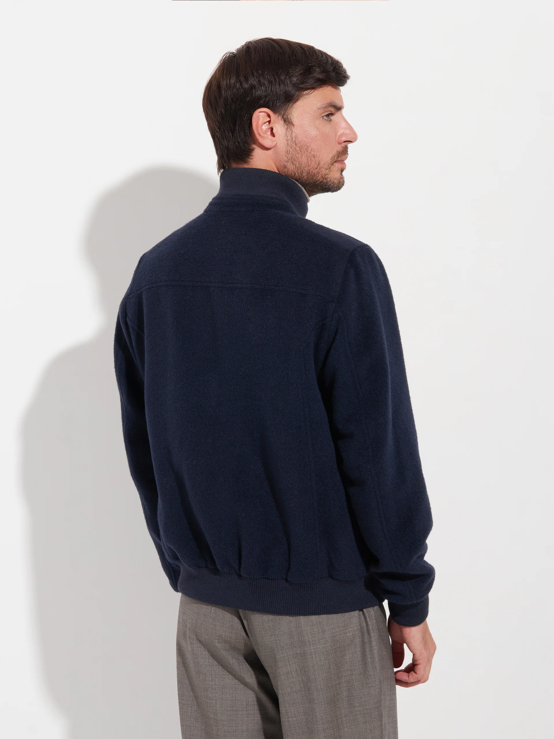 Casaca Alois De Baby Alpaca Color Azul - Image 4