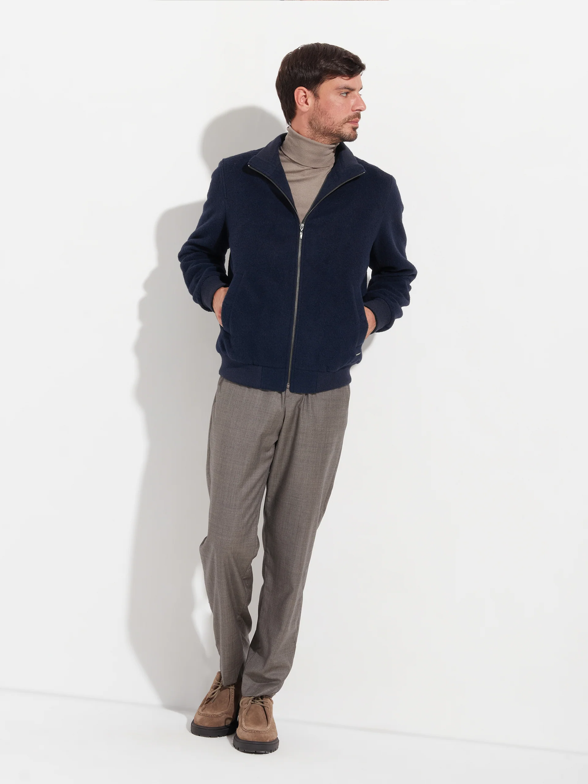 Casaca Alois De Baby Alpaca Color Azul - Image 5