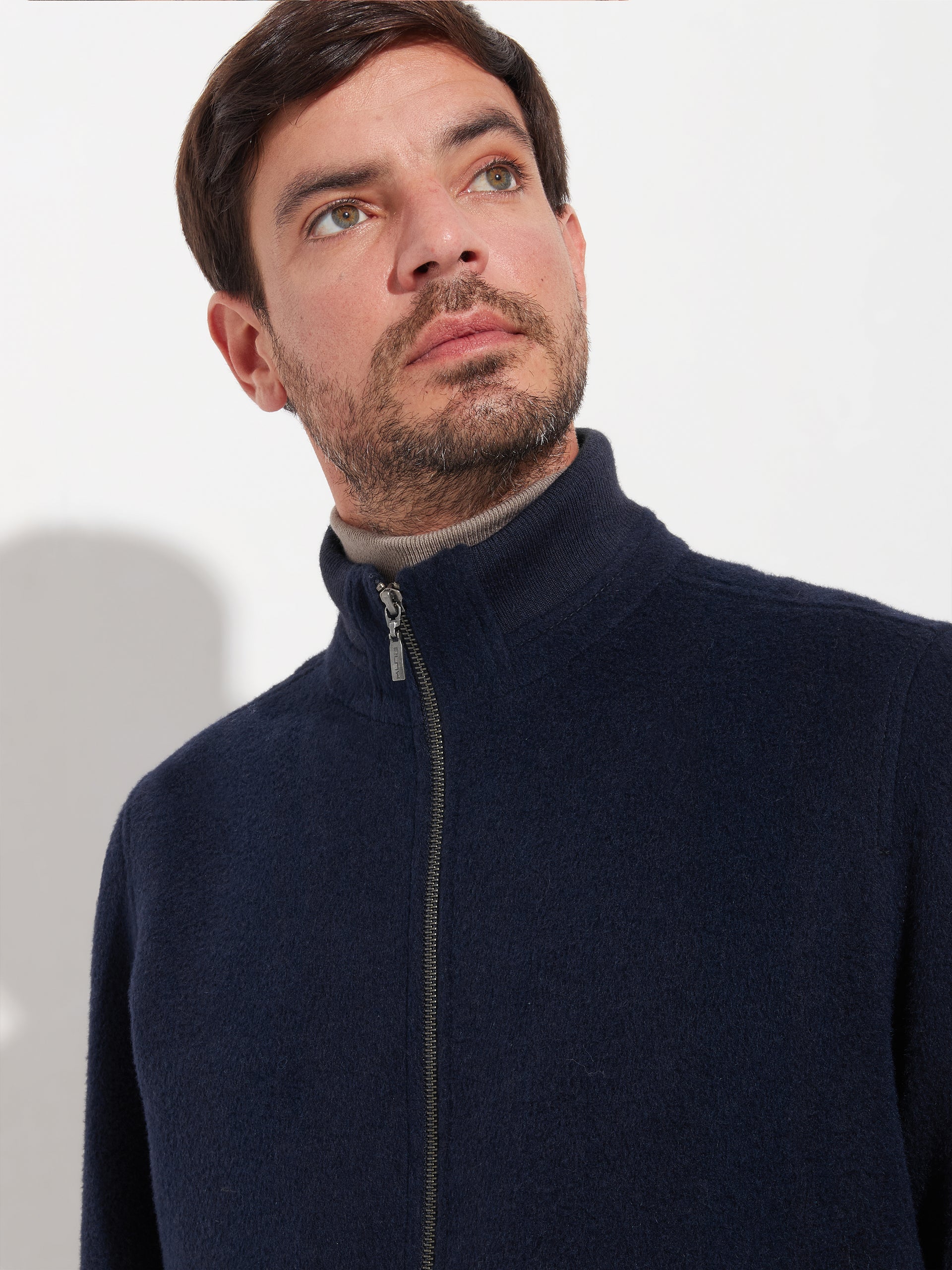 Casaca Alois De Baby Alpaca Color Azul - Image 6