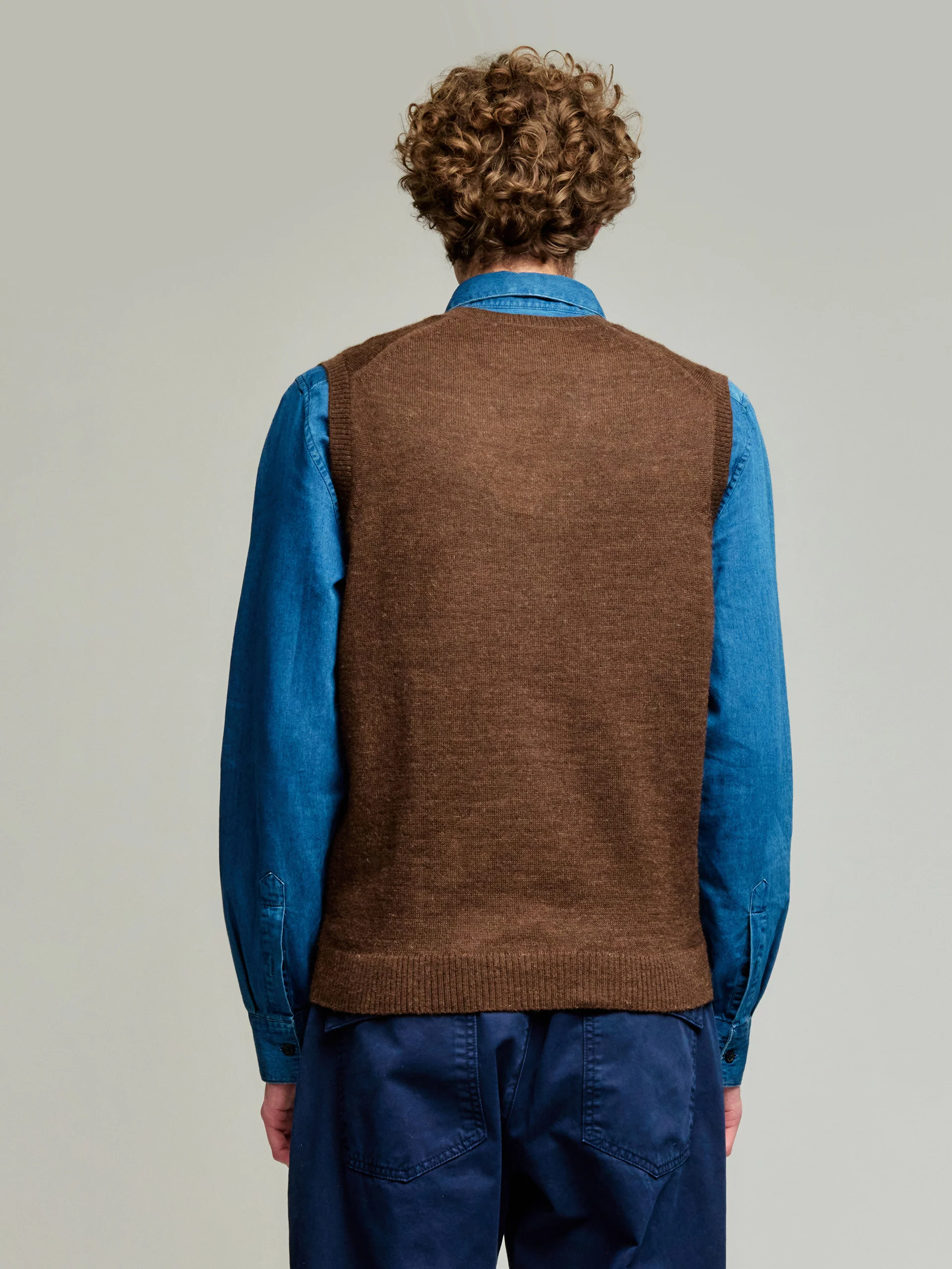 Chaleco Abel De Baby Alpaca Color Marrón - Image 3