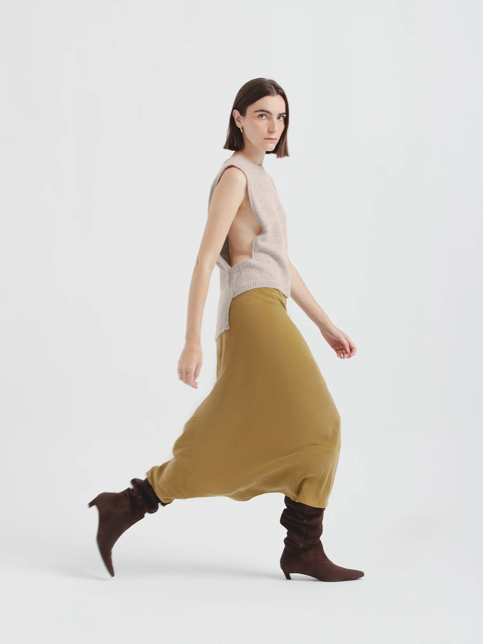 Chaleco Udda De Baby Alpaca Color Beige - Image 5