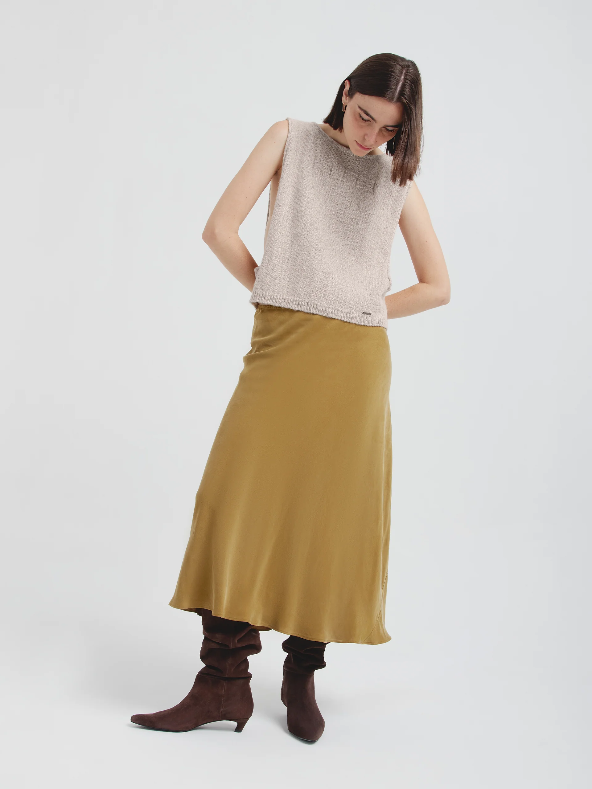 Chaleco Udda De Baby Alpaca Color Beige - Image 6