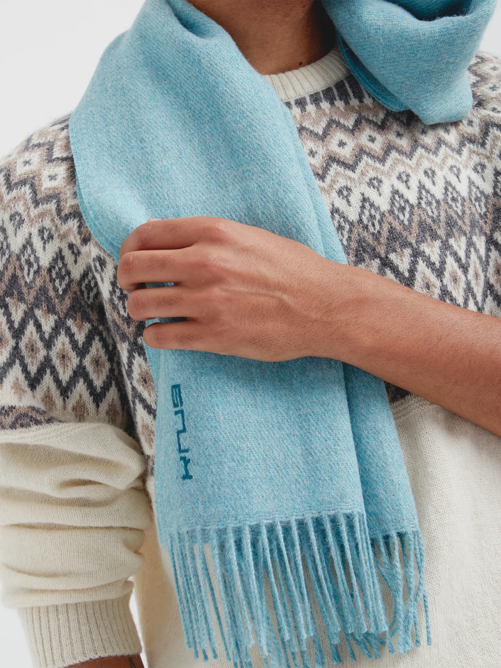 Chalina Zeta B De Baby Alpaca Color Turquesa - Image 5