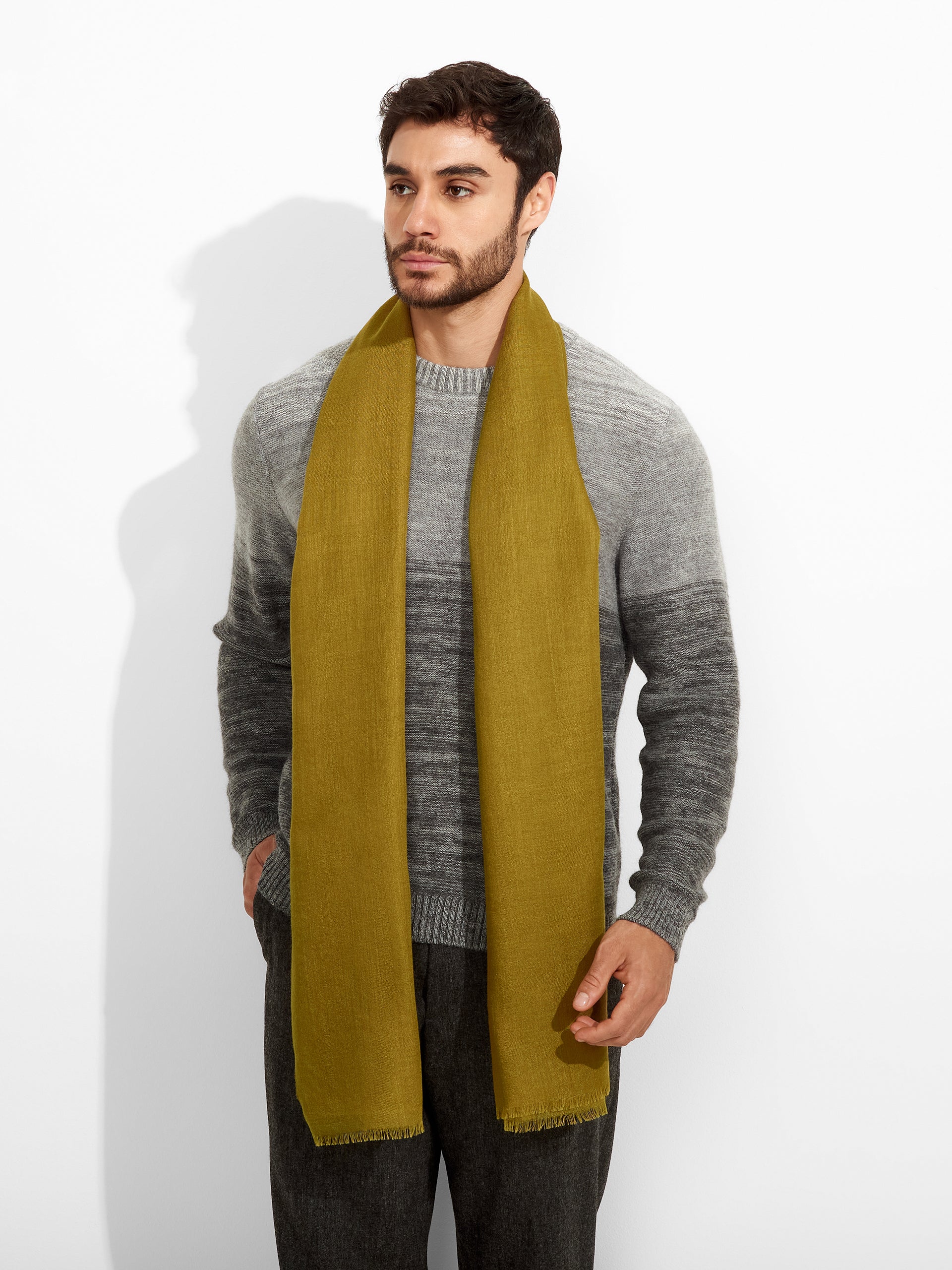 Estola Alondra De Baby Alpaca Color Verde - Image 4