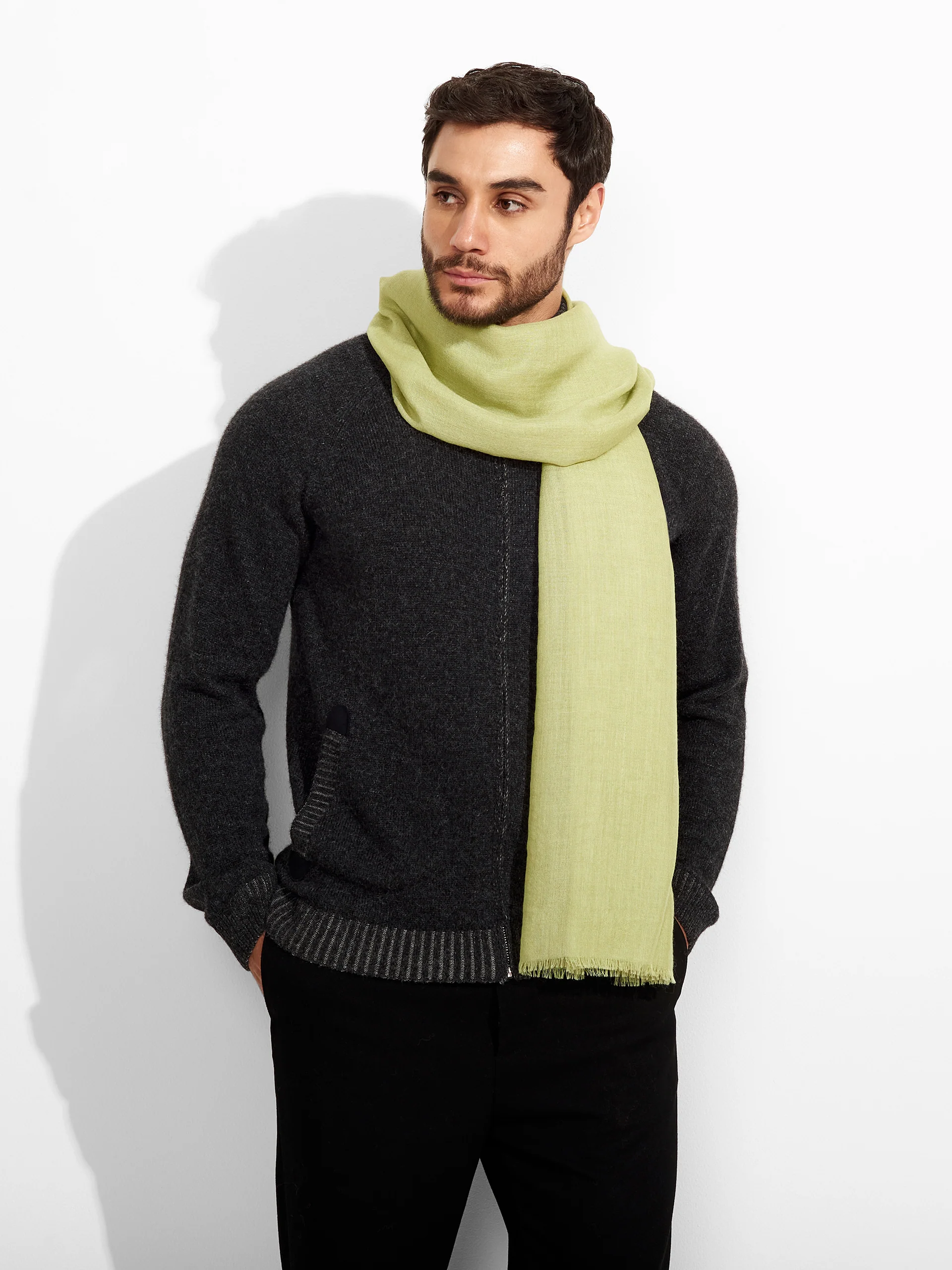 Estola Alondra De Baby Alpaca Color Verde Claro - Image 4