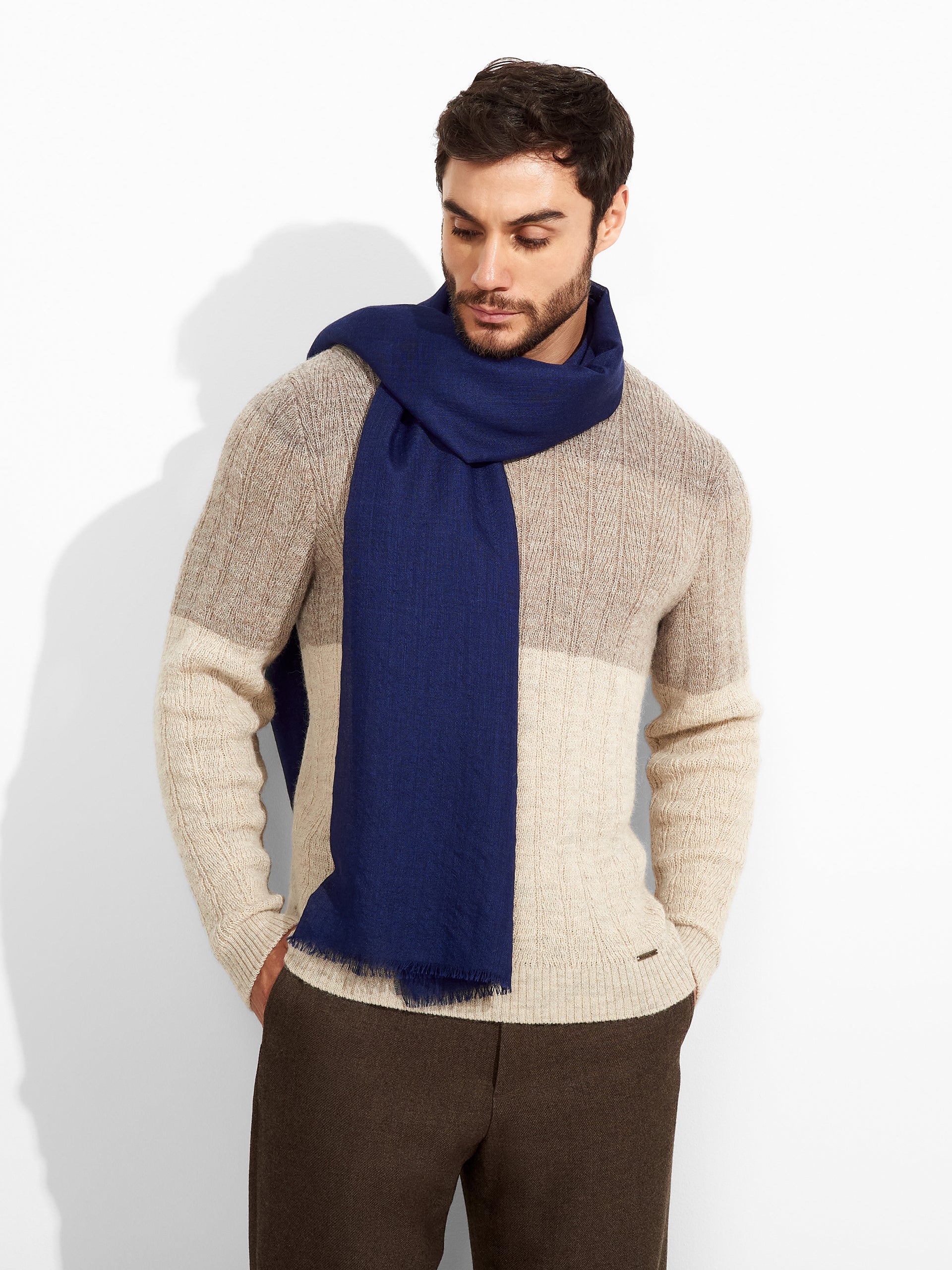 Estola Alondra De Baby Alpaca Color Azul - Image 4