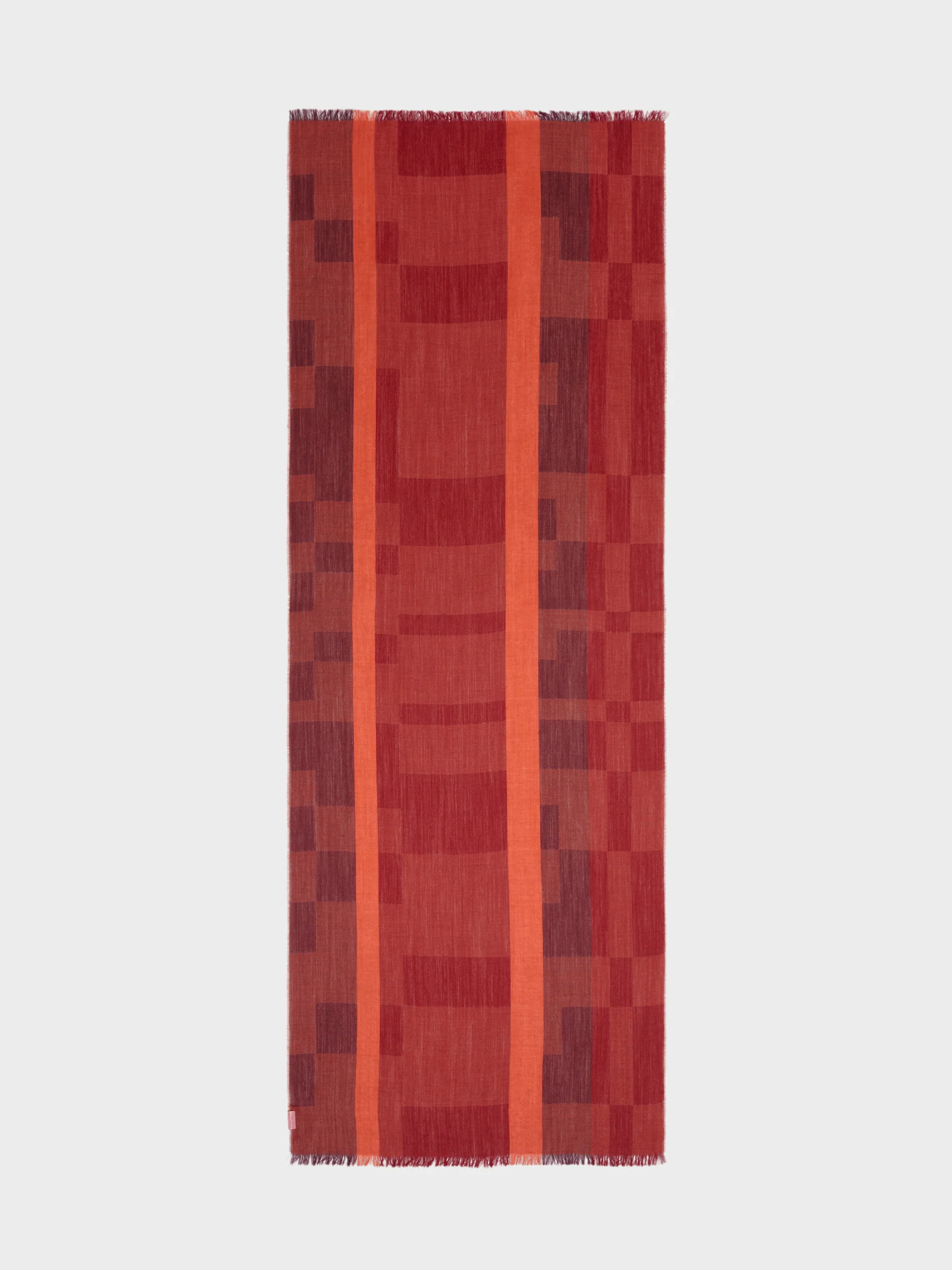 Estola Caoba De Baby Alpaca Color Rojo - Image 4