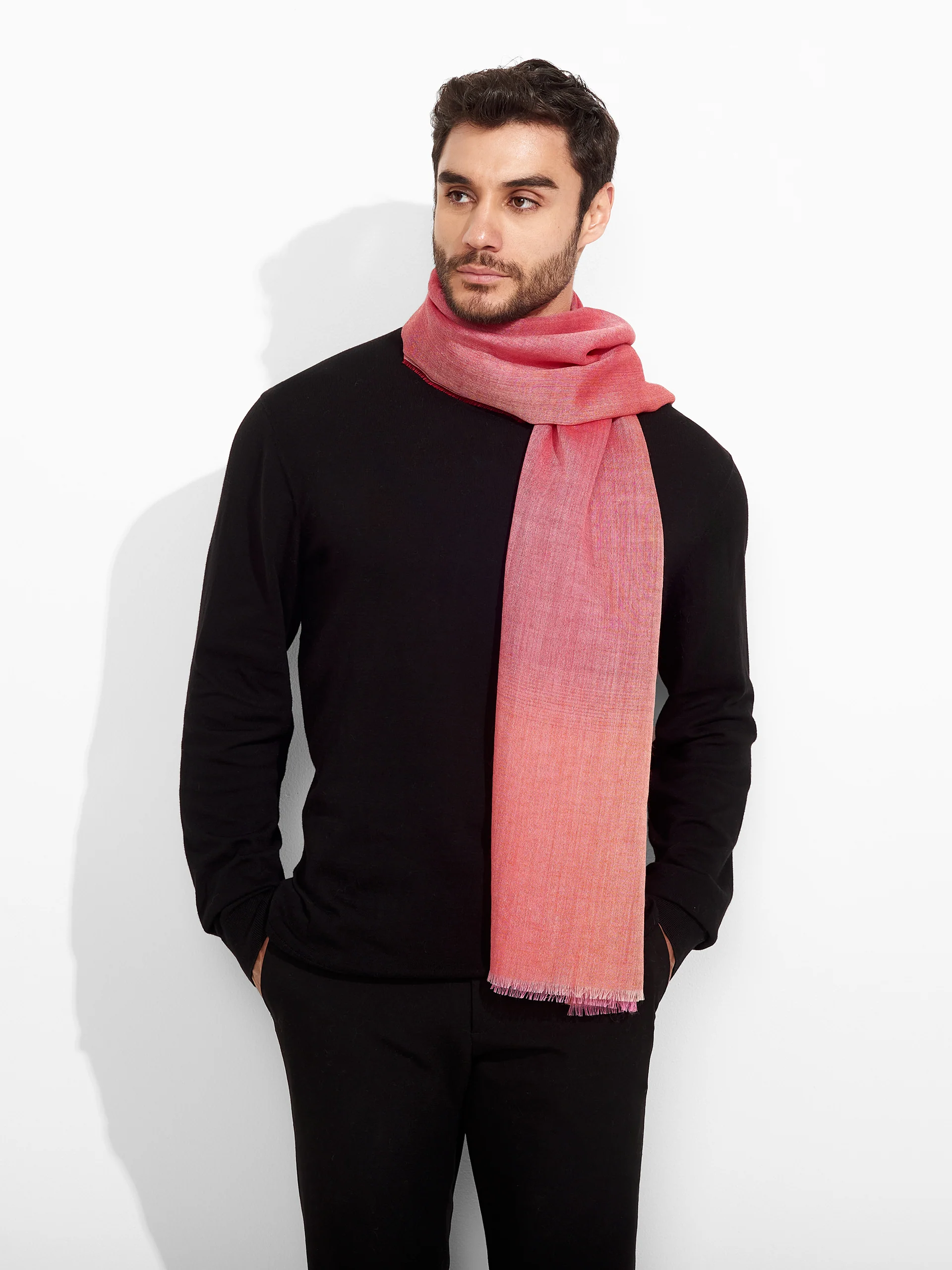 Estola Zulma De Baby Alpaca Color Rojo - Image 4