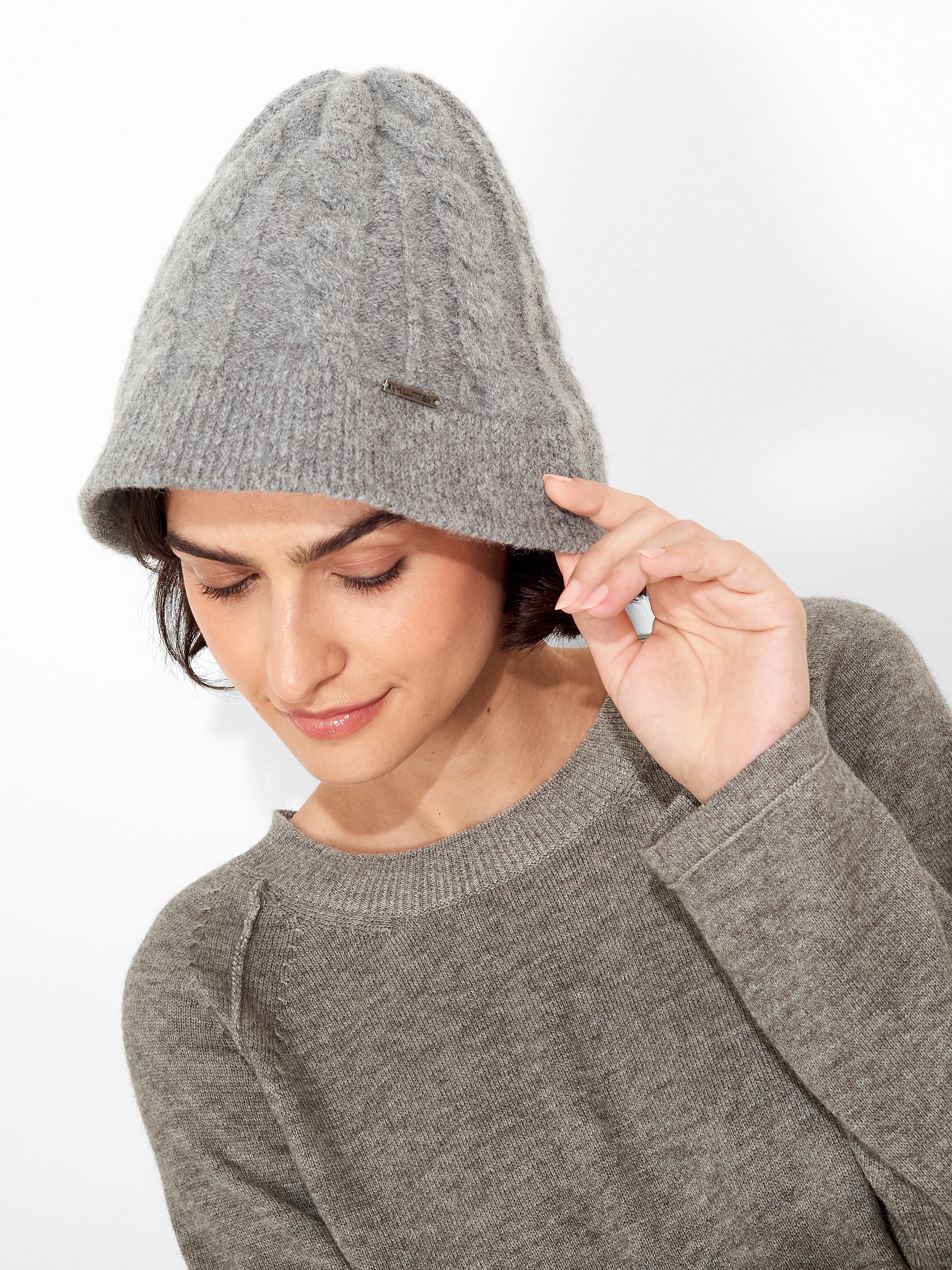 Gorro Zuzette De Baby Alpaca Color Gris - Image 3