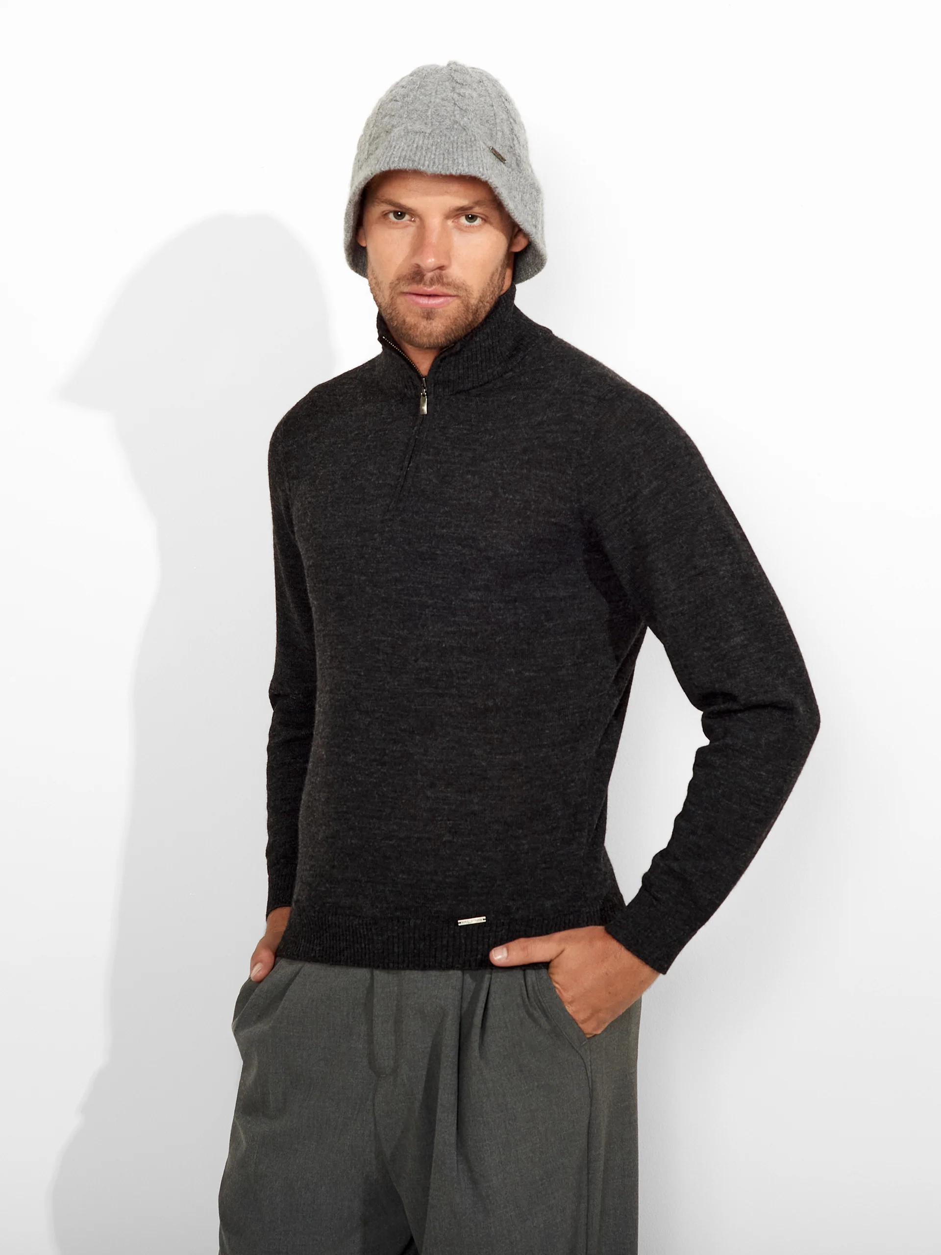 Gorro Zuzette De Baby Alpaca Color Gris - Image 4