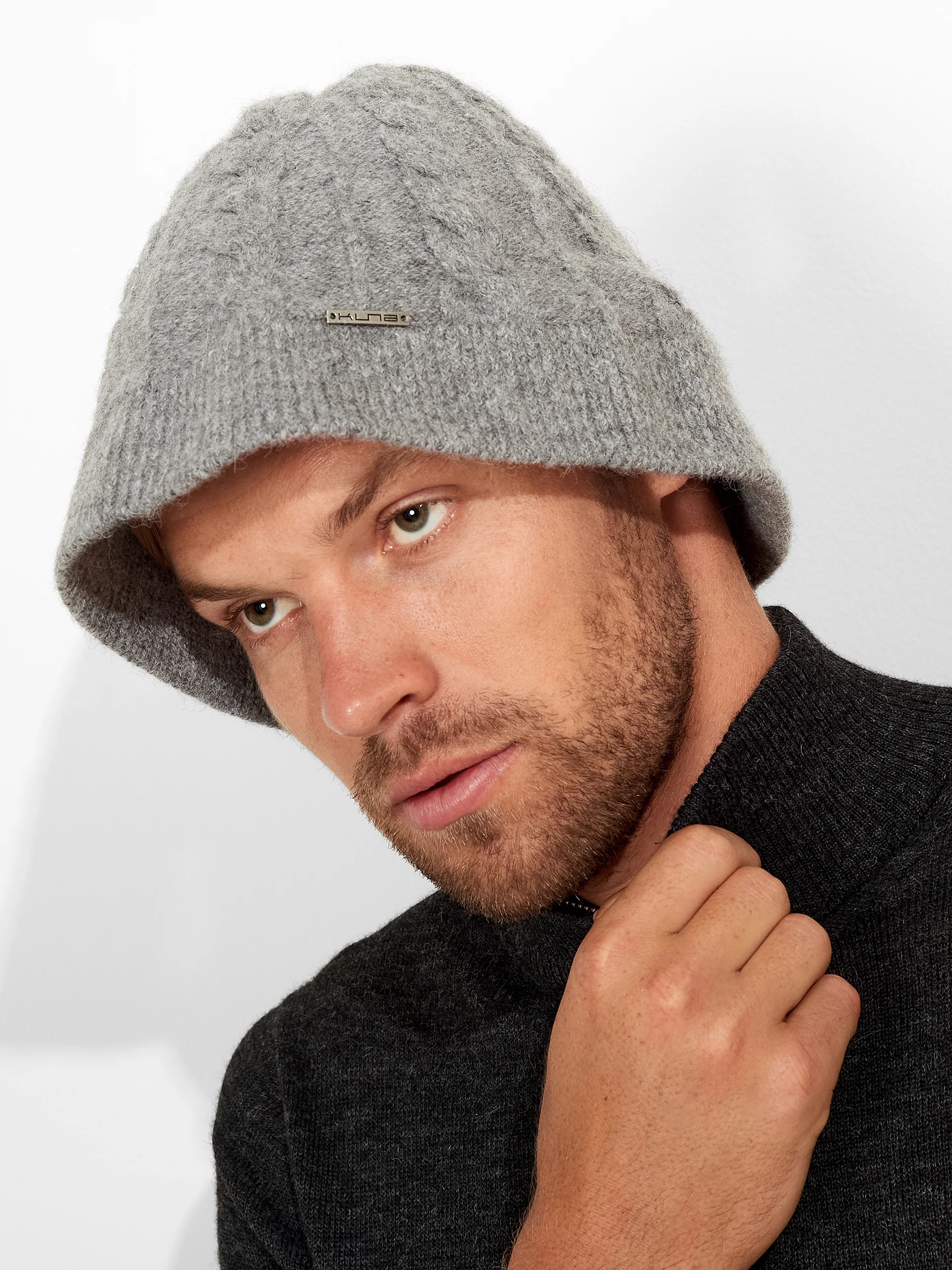 Gorro Zuzette De Baby Alpaca Color Gris - Image 5