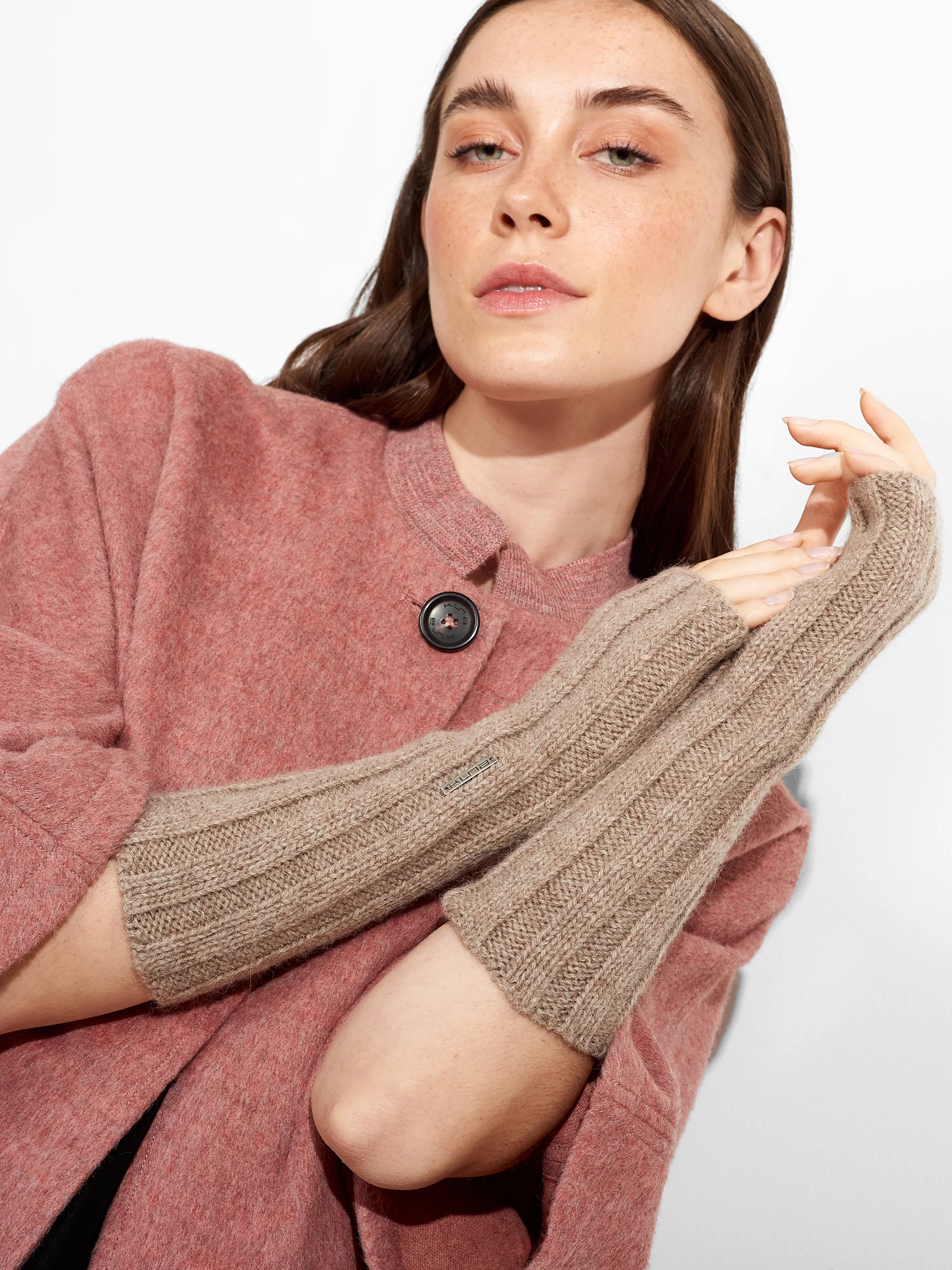 Guantes Zephir De Baby Alpaca Color Marrón - Image 3