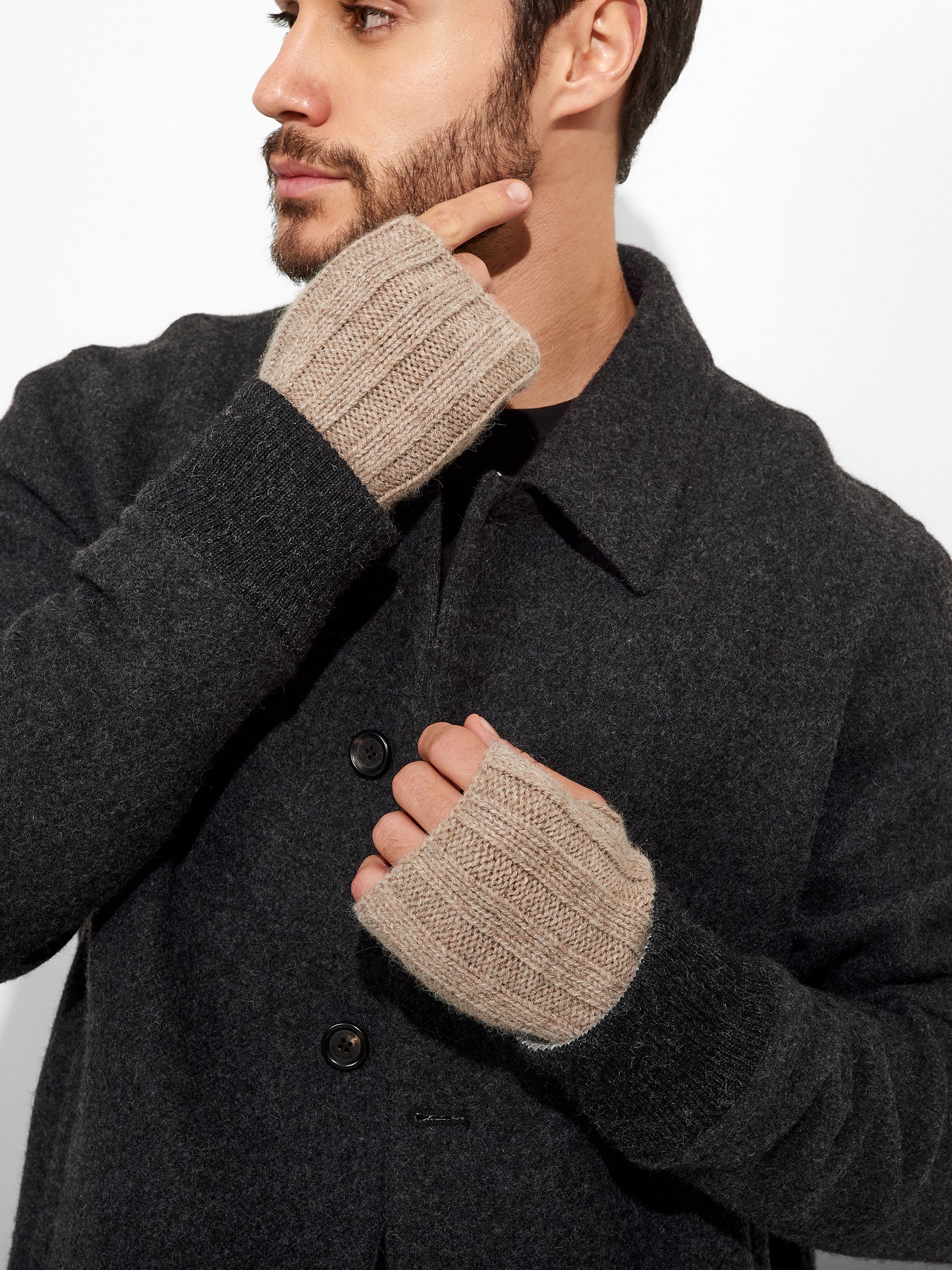 Guantes Zephir De Baby Alpaca Color Marrón - Image 5