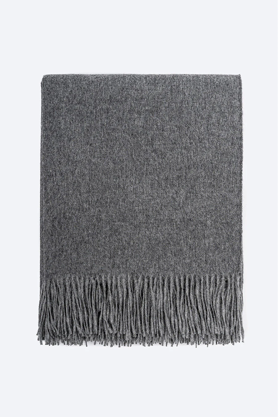 Manta Manta Kuna 1 De Alpaca Color Gris Fonce - Image 3