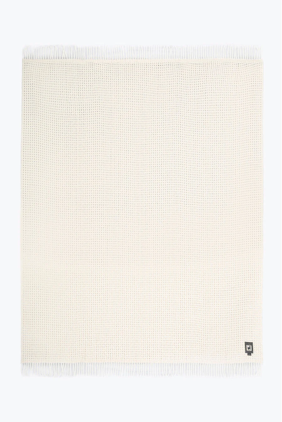 Manta Manta Kuna 2 De Alpaca & Lana Color Blanco - Image 4