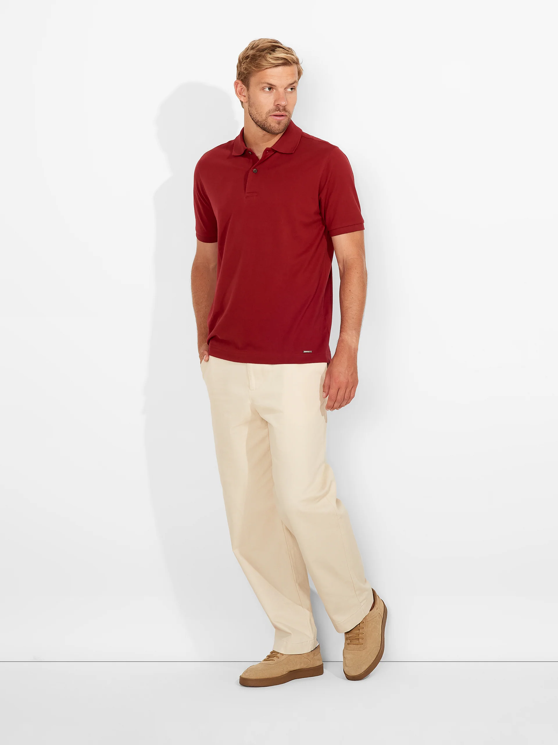 Polo Weinsberg De Algodón Pima Color Guinda - Image 4