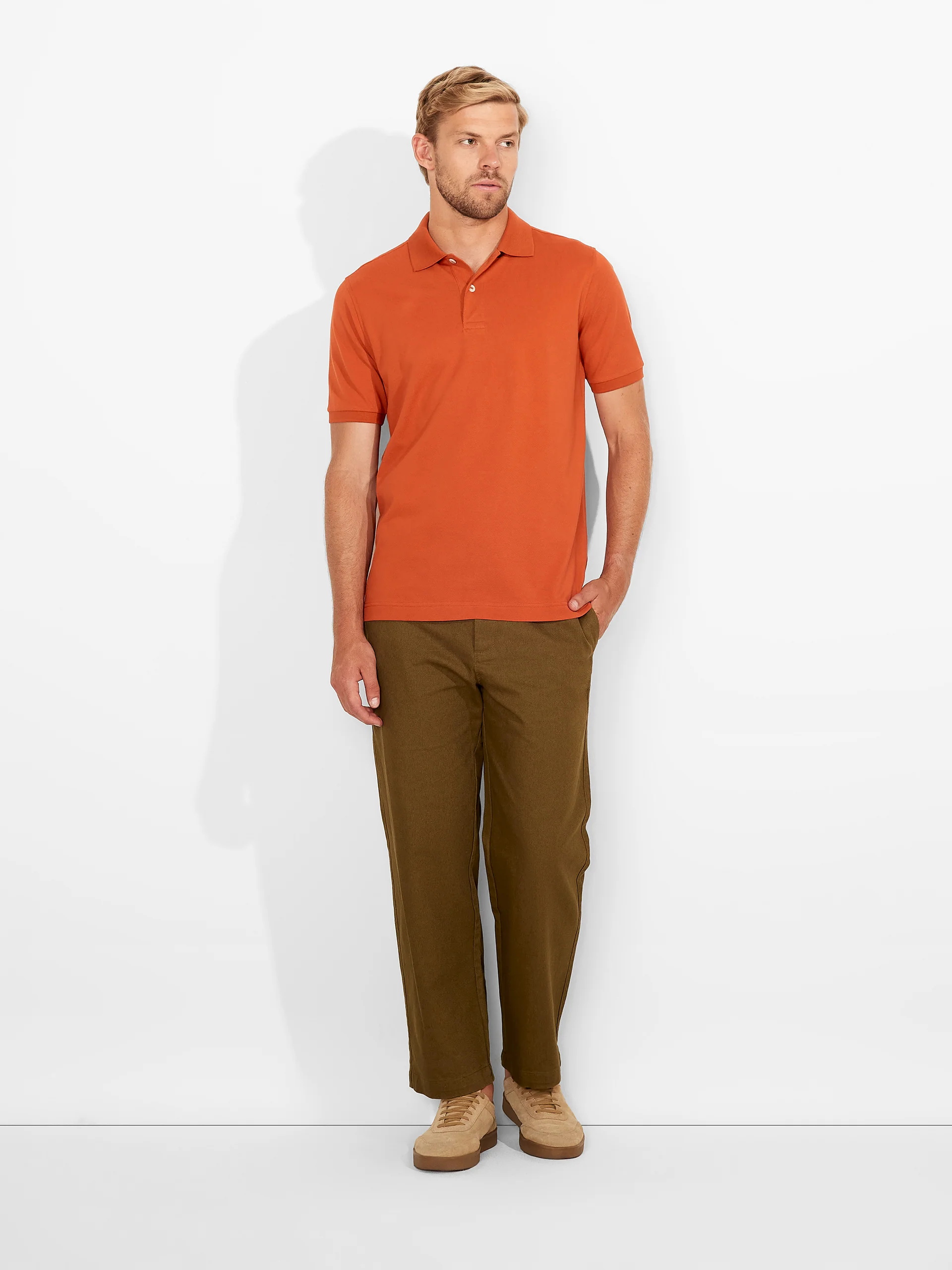 Polo Weinsberg De Algodón Pima Color Naranja - Image 4
