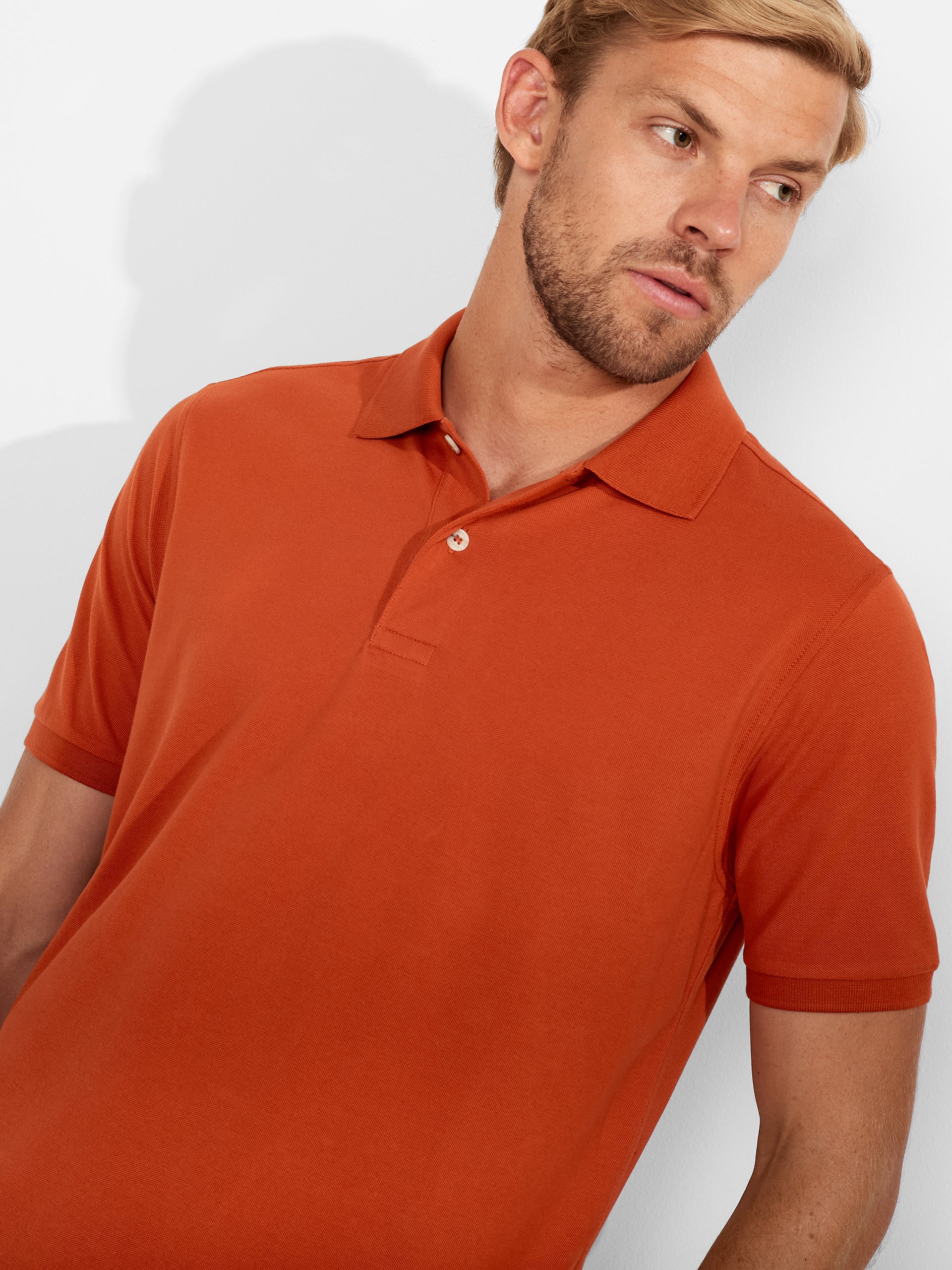 Polo Weinsberg De Algodón Pima Color Naranja - Image 5