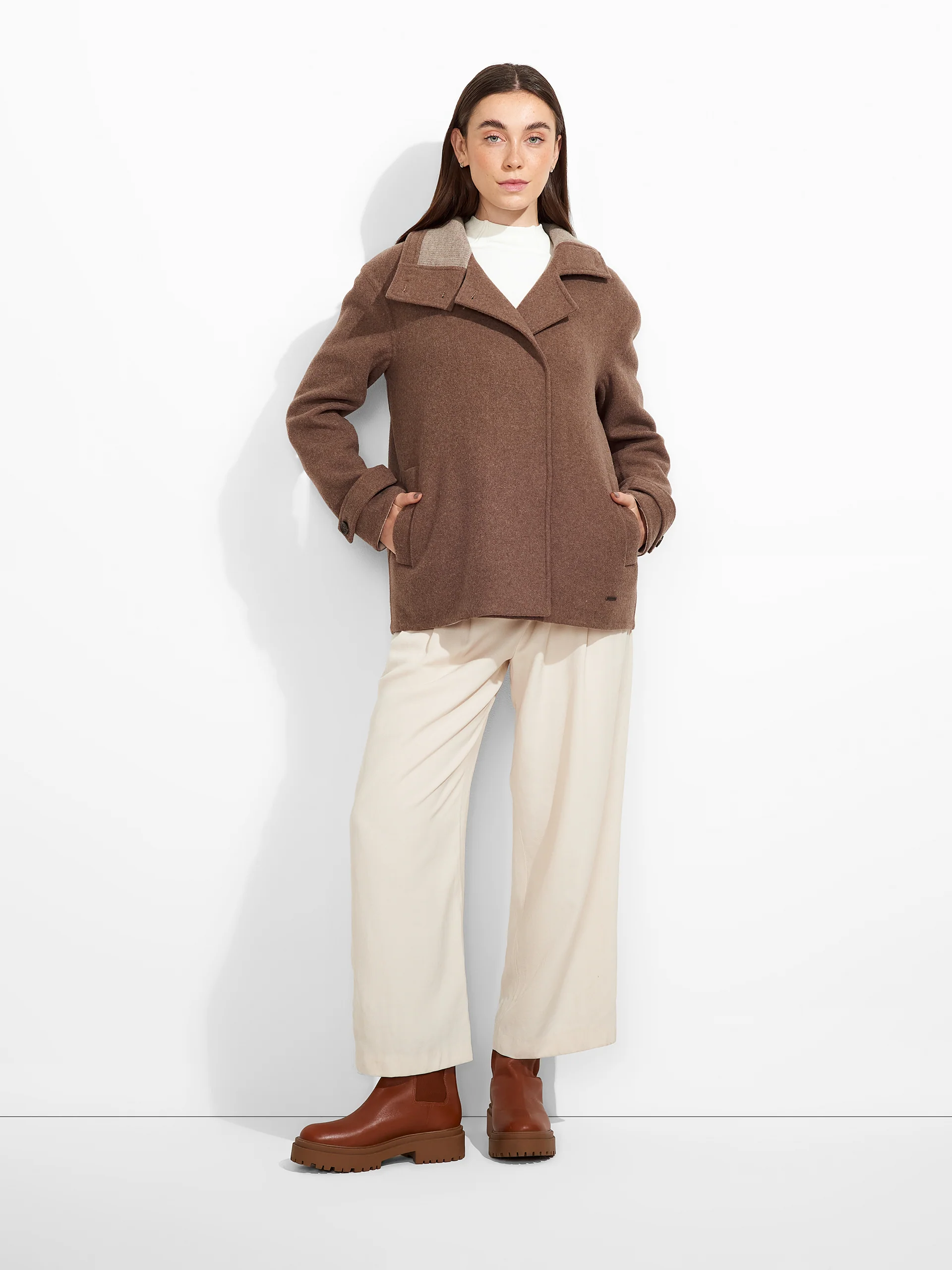 Saco Zazie De Baby Alpaca Color Beige - Image 4