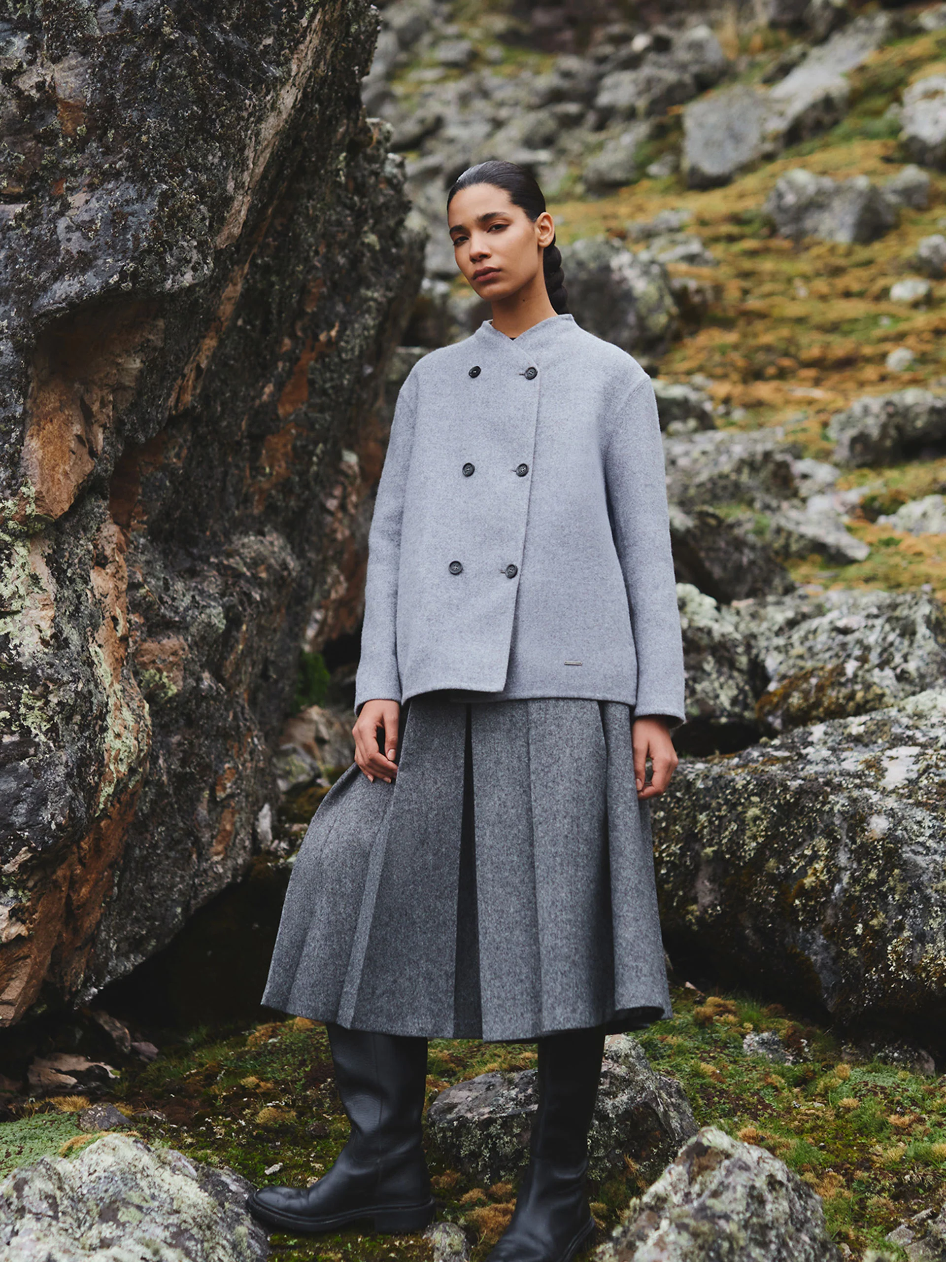 Saco Zumilda De Baby Alpaca Color Gris - Image 6