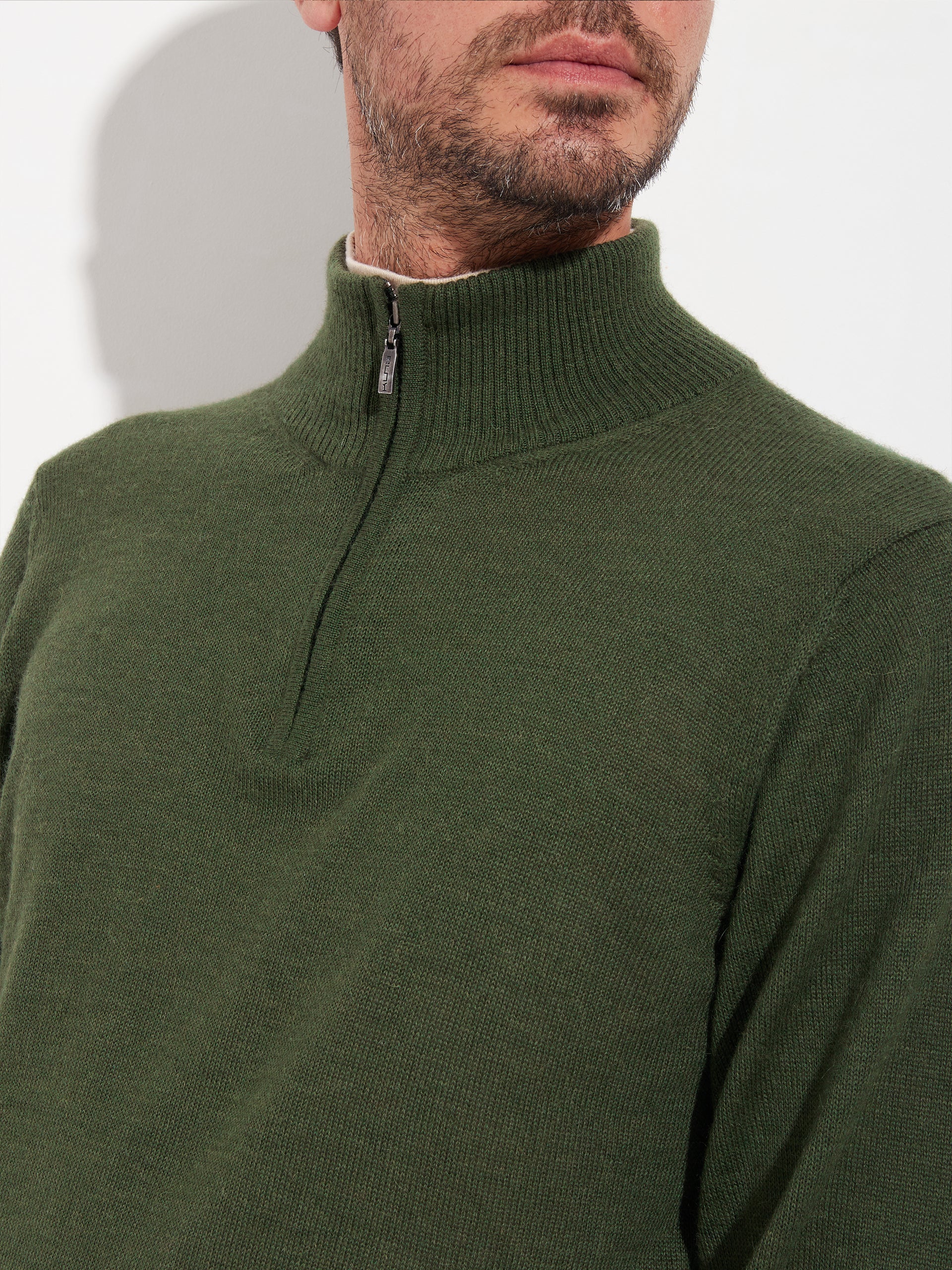 Suéter Albert De Baby Alpaca Color Verde - Image 5