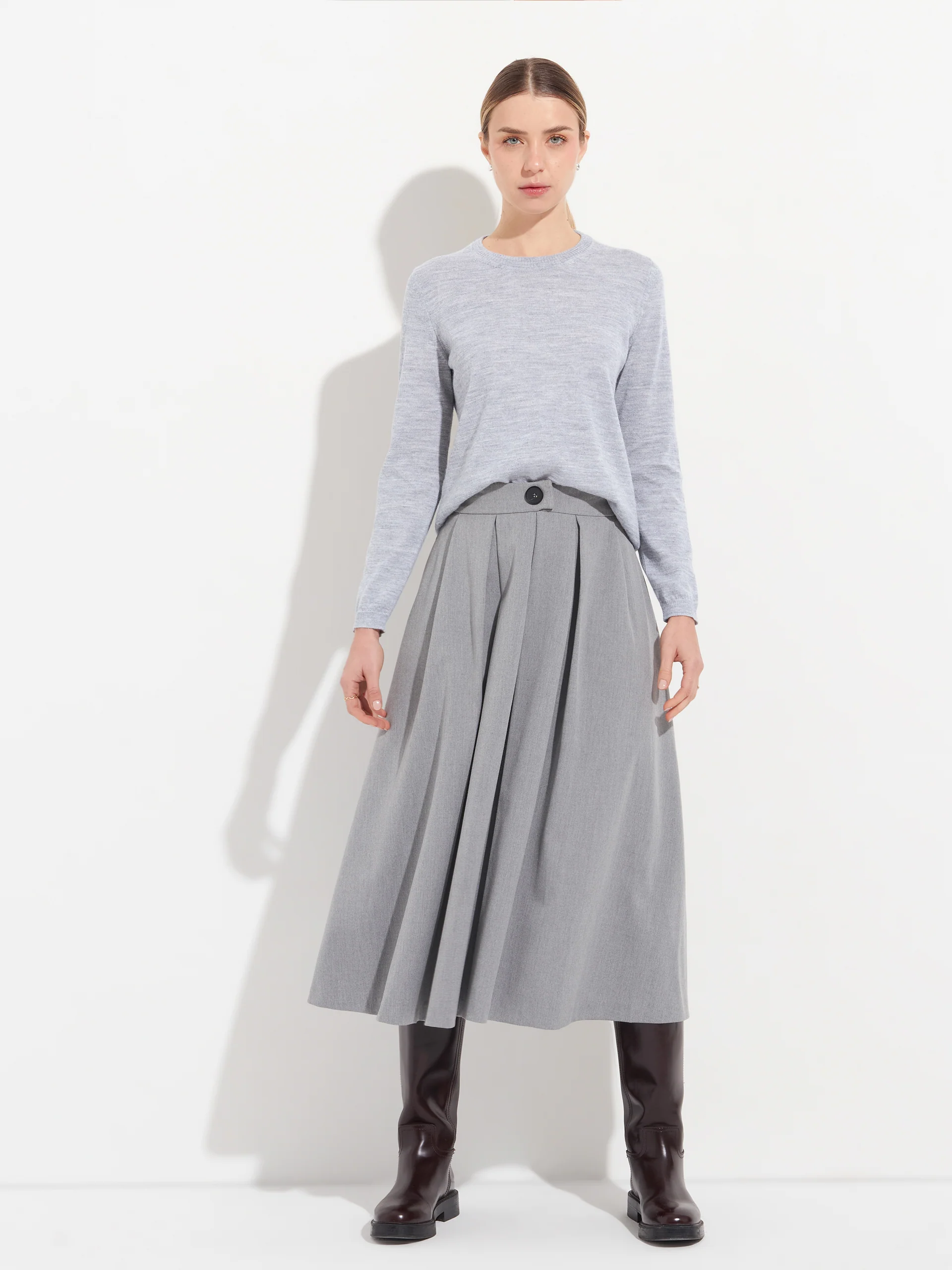 Suéter Anya De Baby Alpaca Color Gris - Image 4