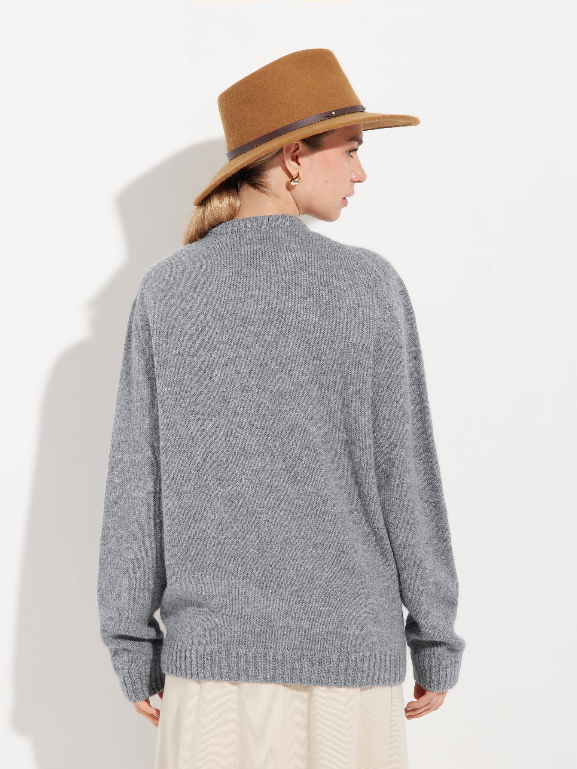 Suéter Arequipa Mujer De Baby Alpaca Color Gris - Image 3