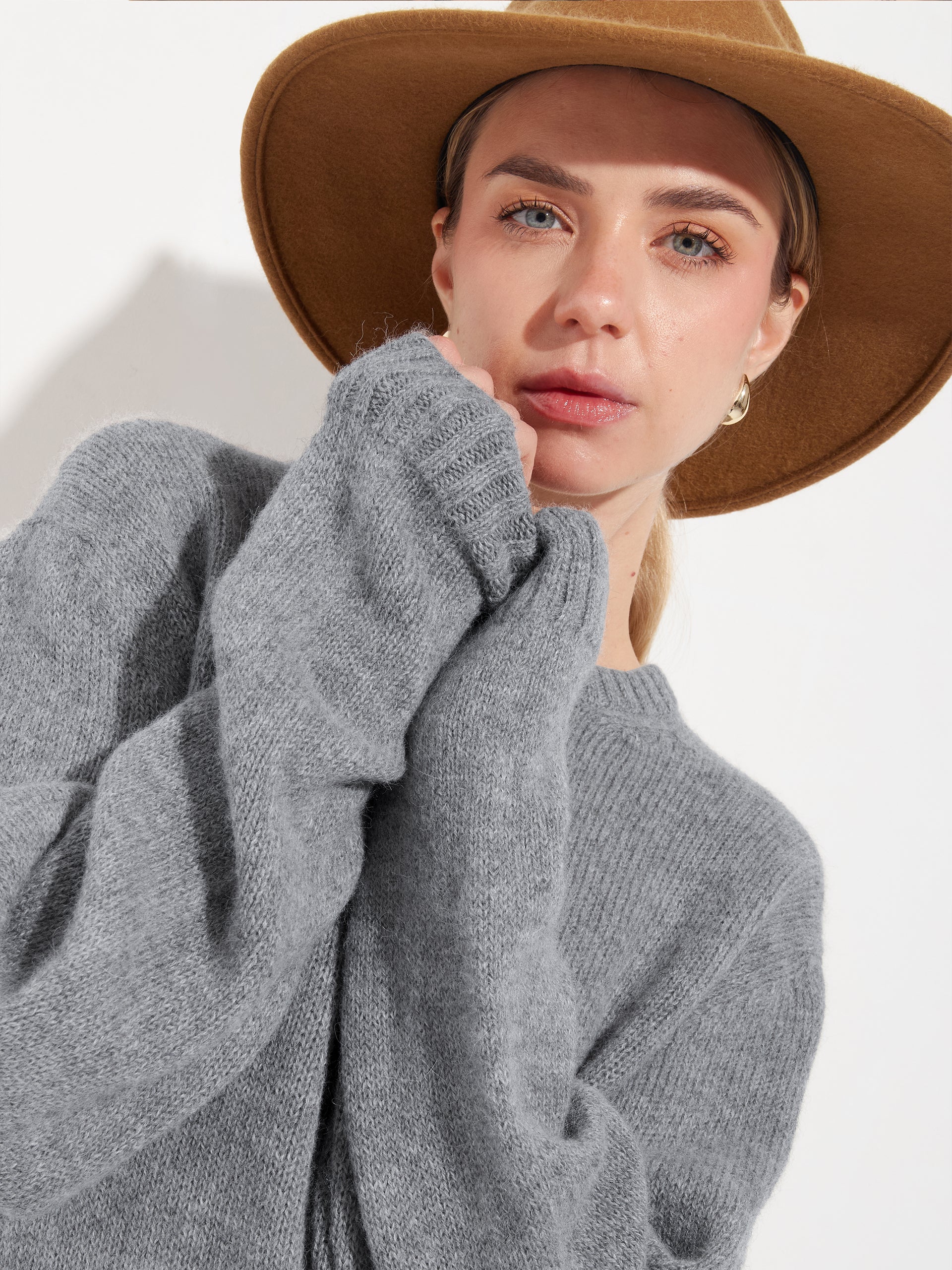 Suéter Arequipa Mujer De Baby Alpaca Color Gris - Image 5