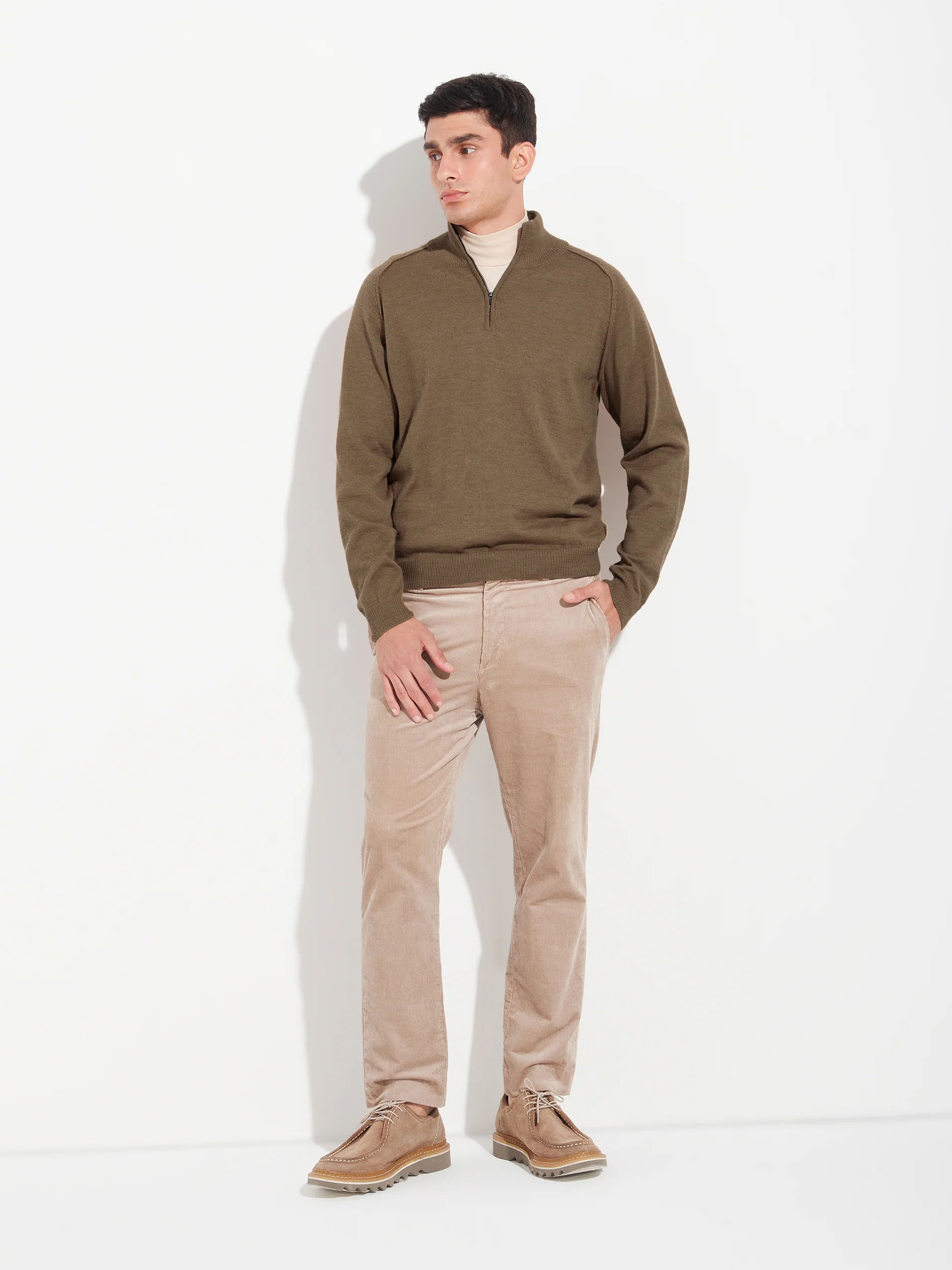 Suéter Bugatti De Baby Alpaca Color Camel - Image 4