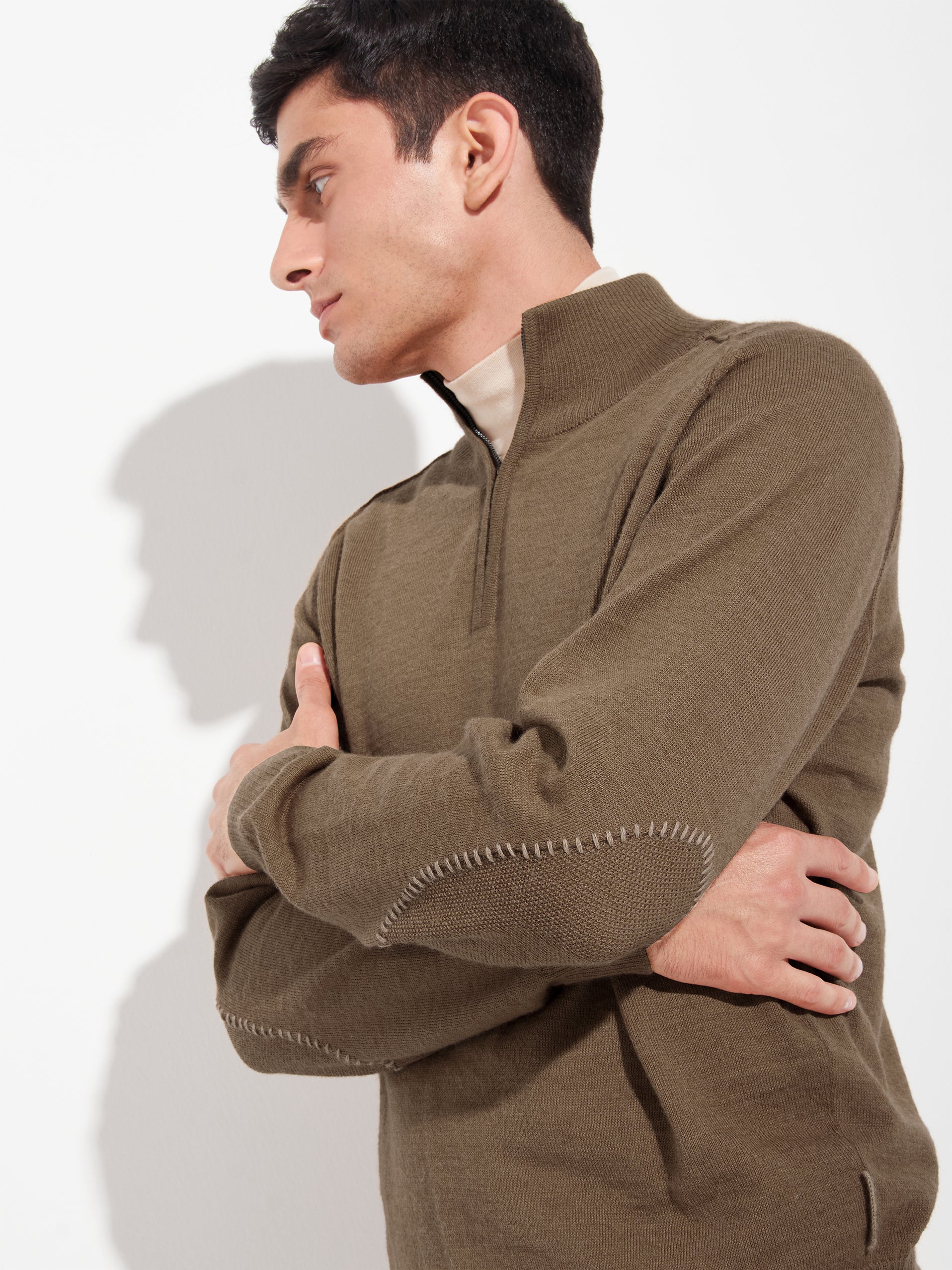 Suéter Bugatti De Baby Alpaca Color Camel - Image 5