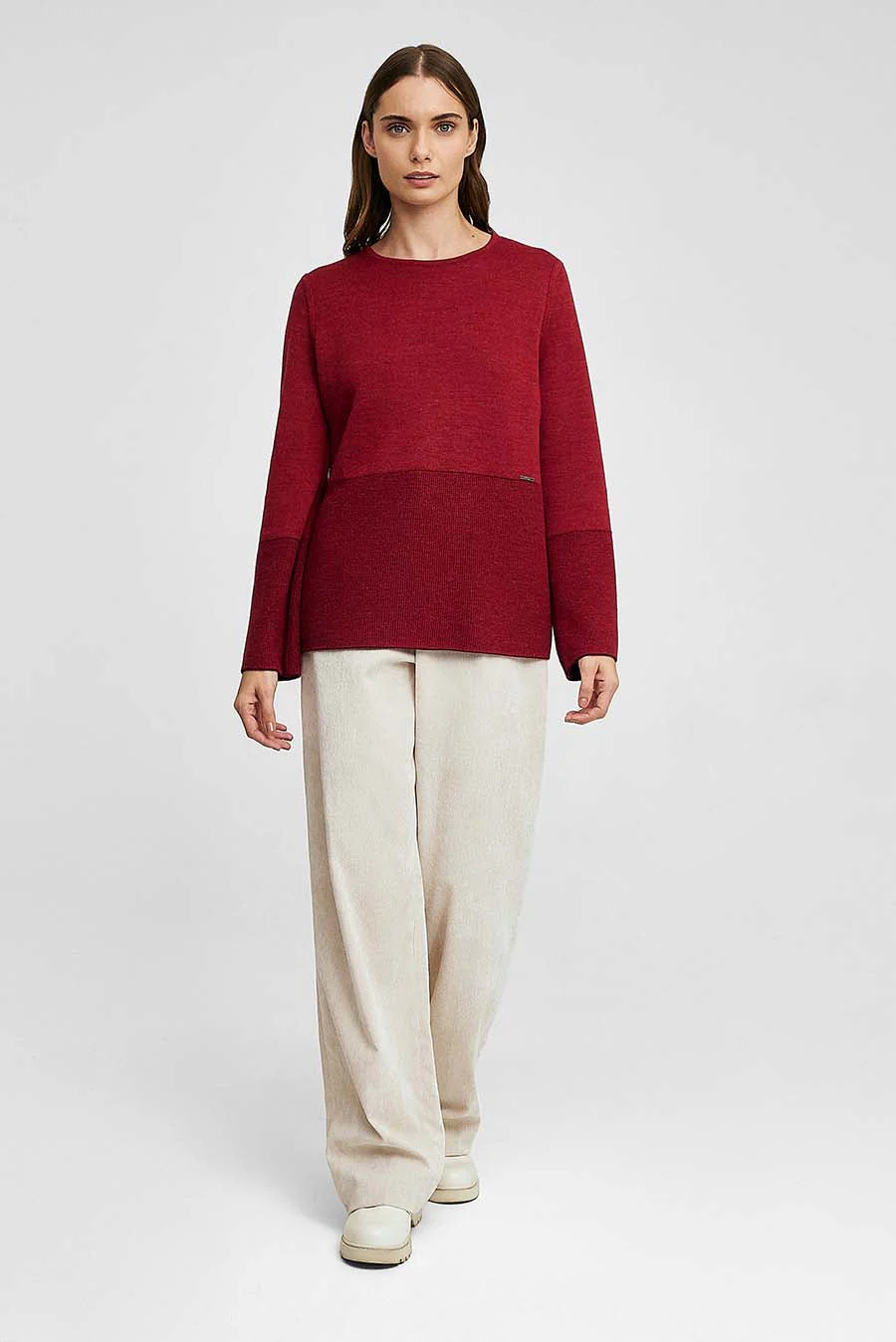 Suéter Whole De Baby Alpaca Color Bloodstone/Asia - Image 10