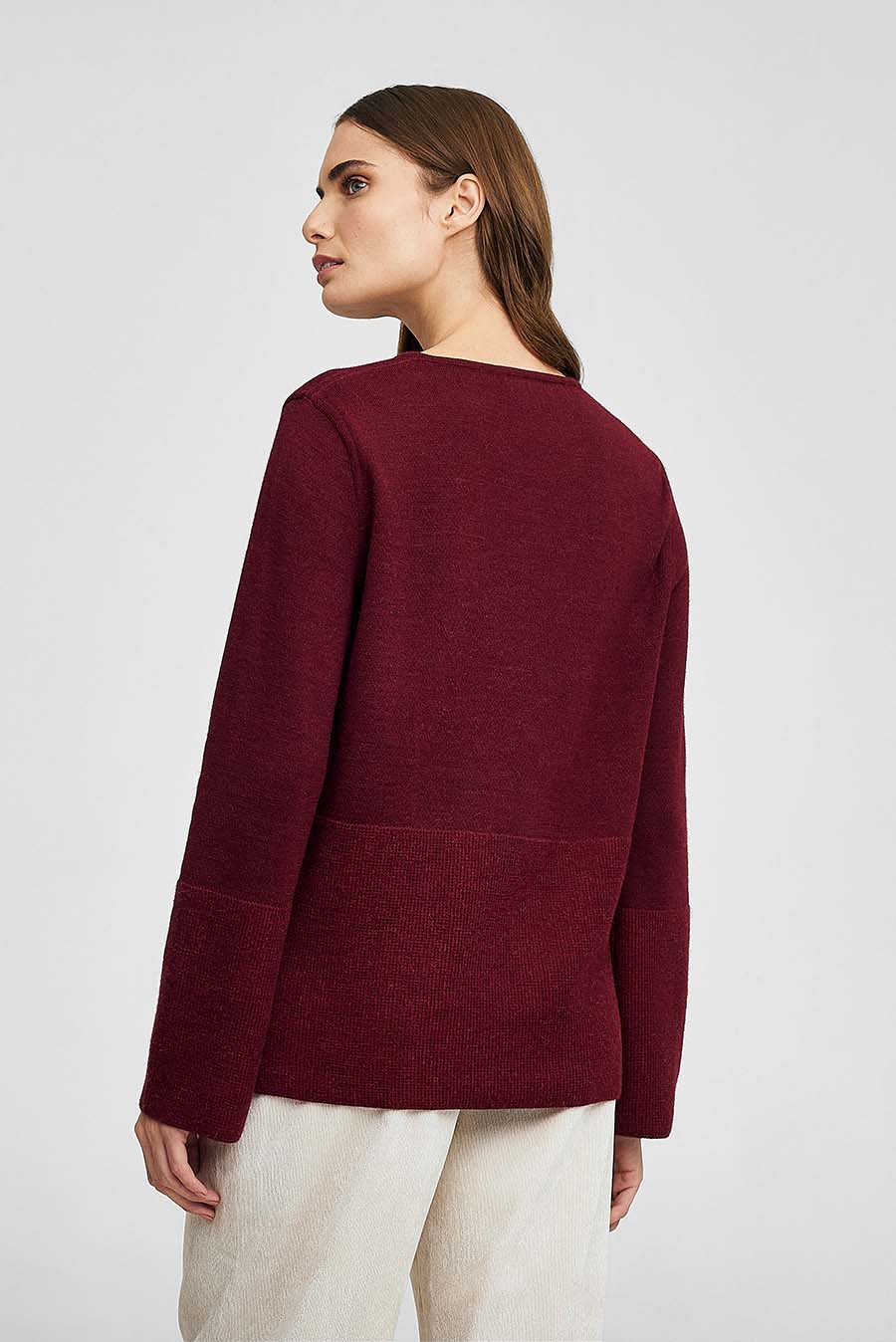 Suéter Whole De Baby Alpaca Color Bloodstone/Asia - Image 4