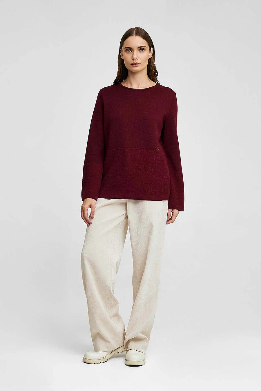 Suéter Whole De Baby Alpaca Color Bloodstone/Asia - Image 5