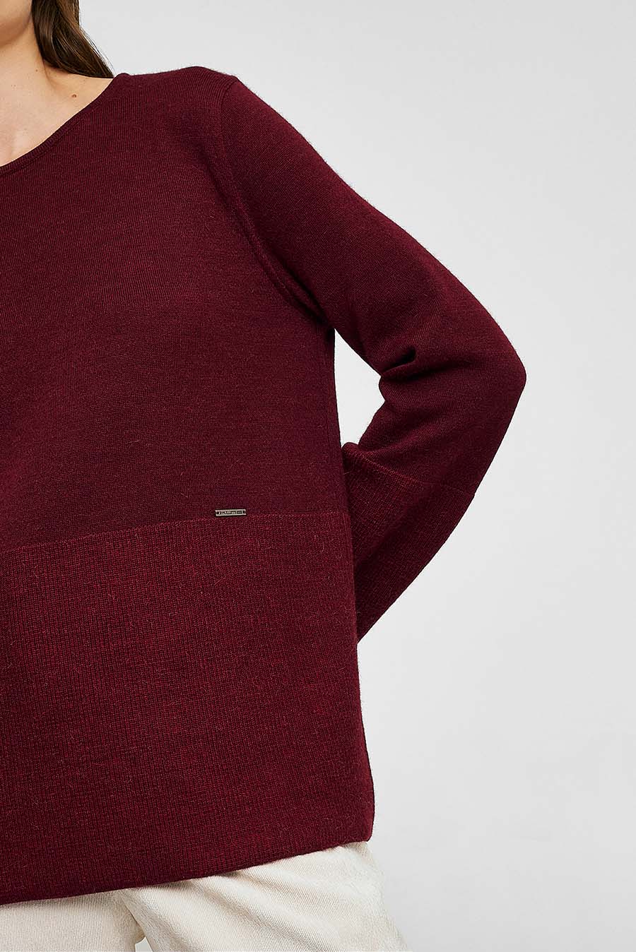 Suéter Whole De Baby Alpaca Color Bloodstone/Asia - Image 6