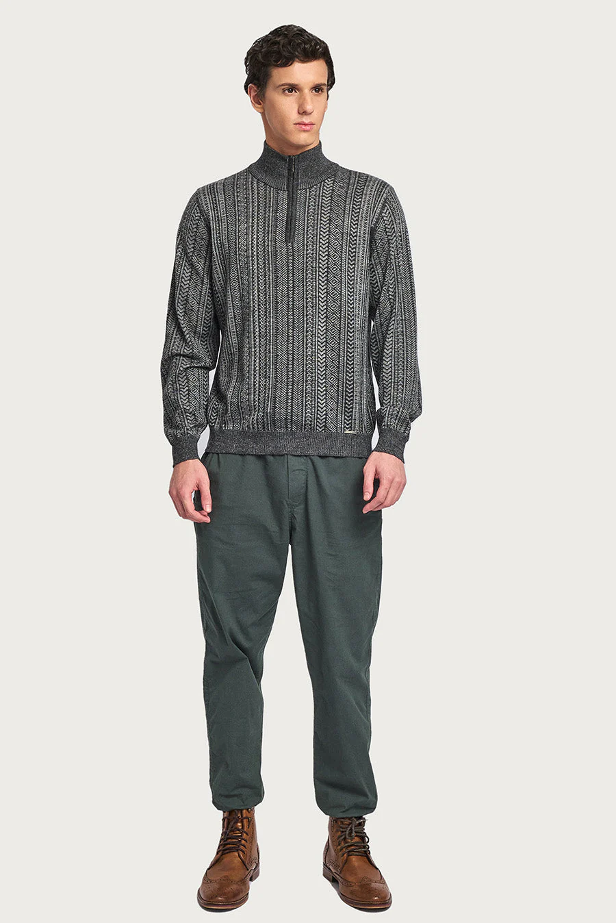 SUÉTER WILBERT DE BABY ALPACA COLOR ANTRACITE - Image 4