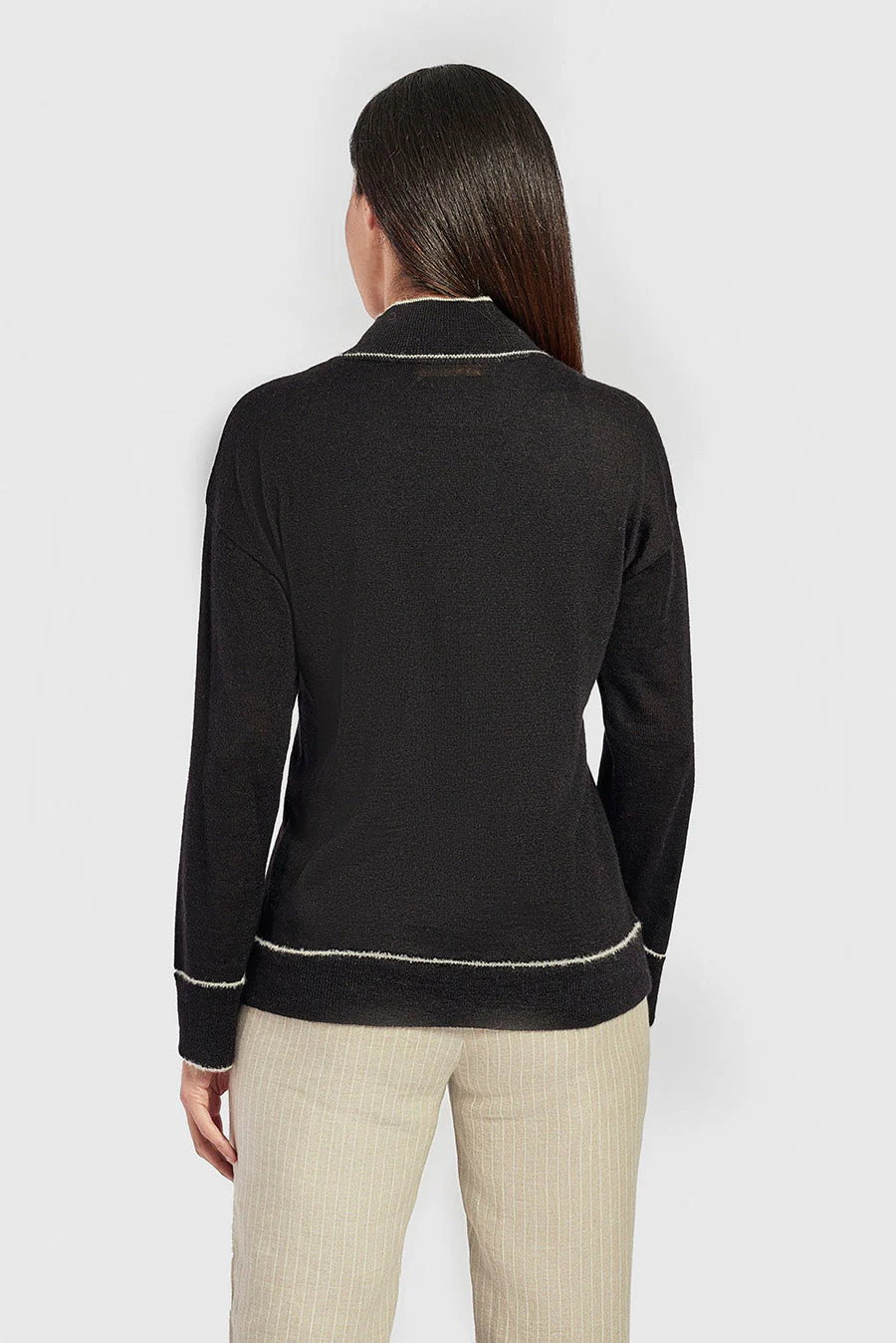 Suéter Wisdom De Baby Alpaca Color B&W - Image 3