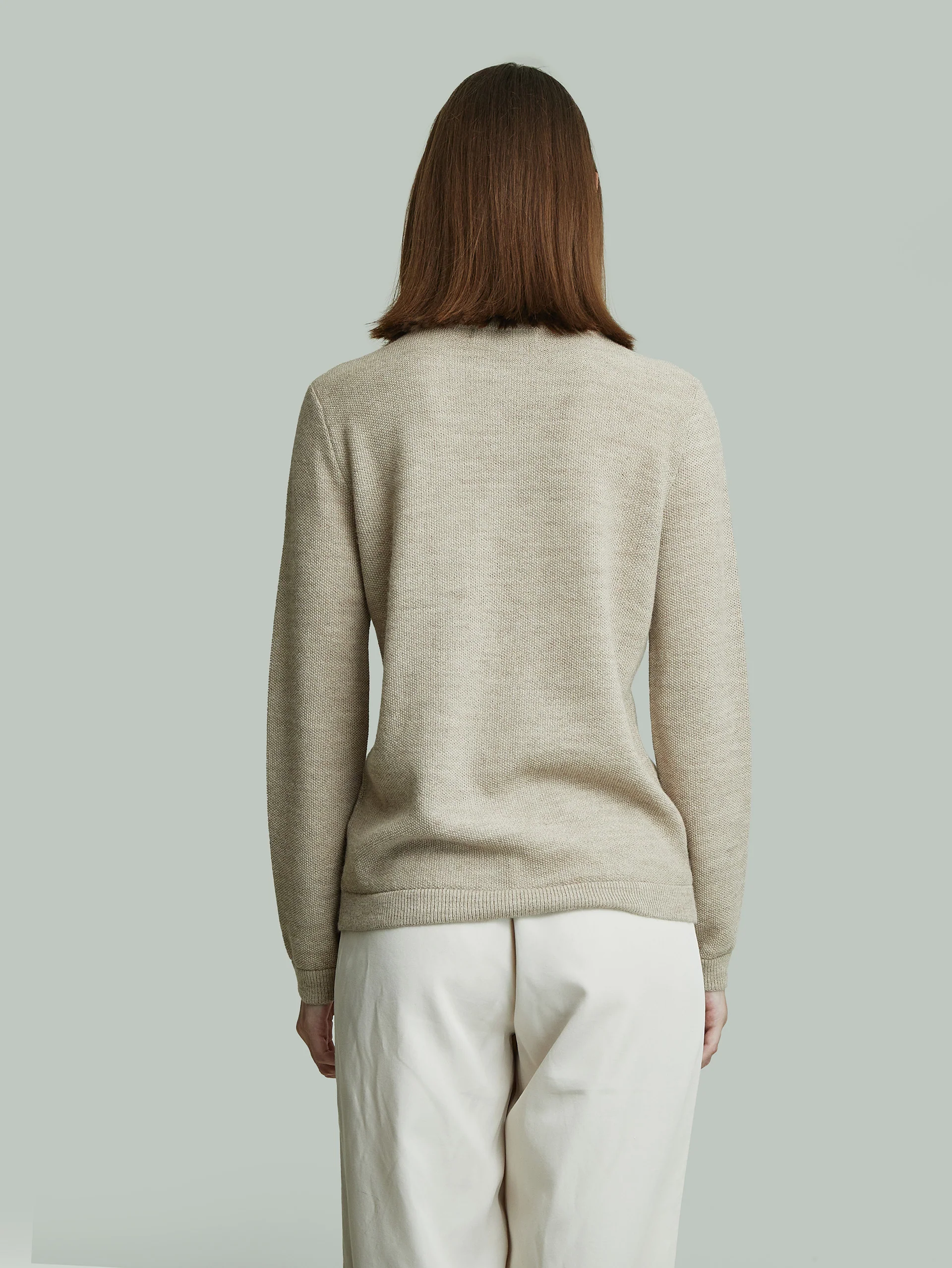 Suéter Yanina De Baby Alpaca Color Beige - Image 3