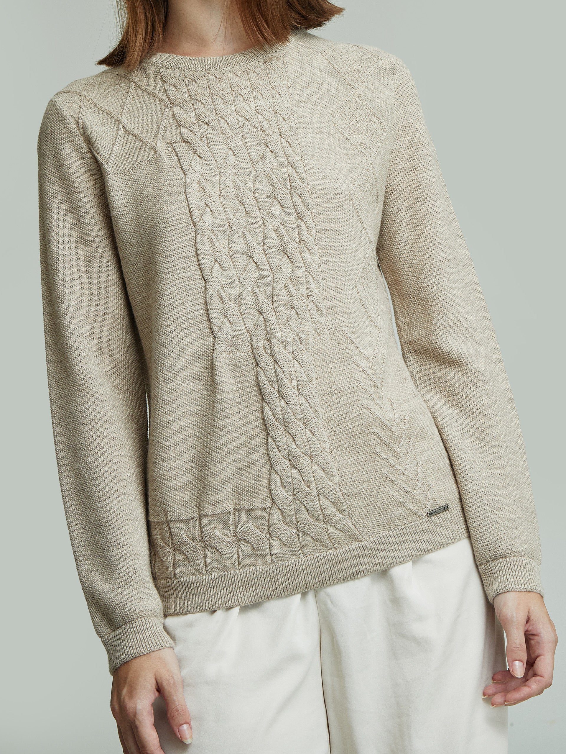 Suéter Yanina De Baby Alpaca Color Beige - Image 5