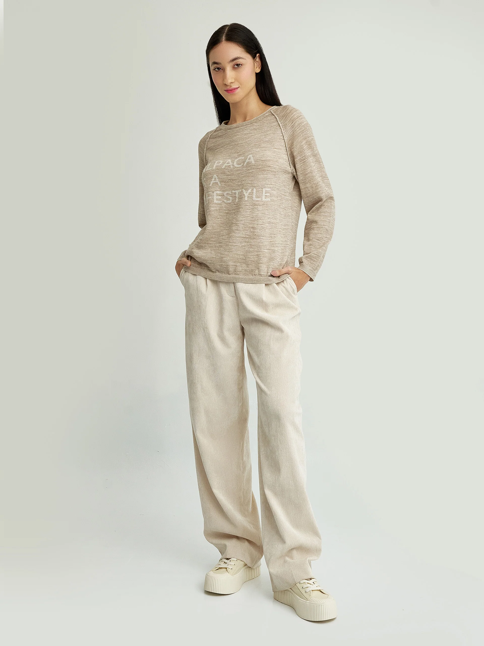 Suéter Yours De Baby Alpaca Color Beige - Image 4